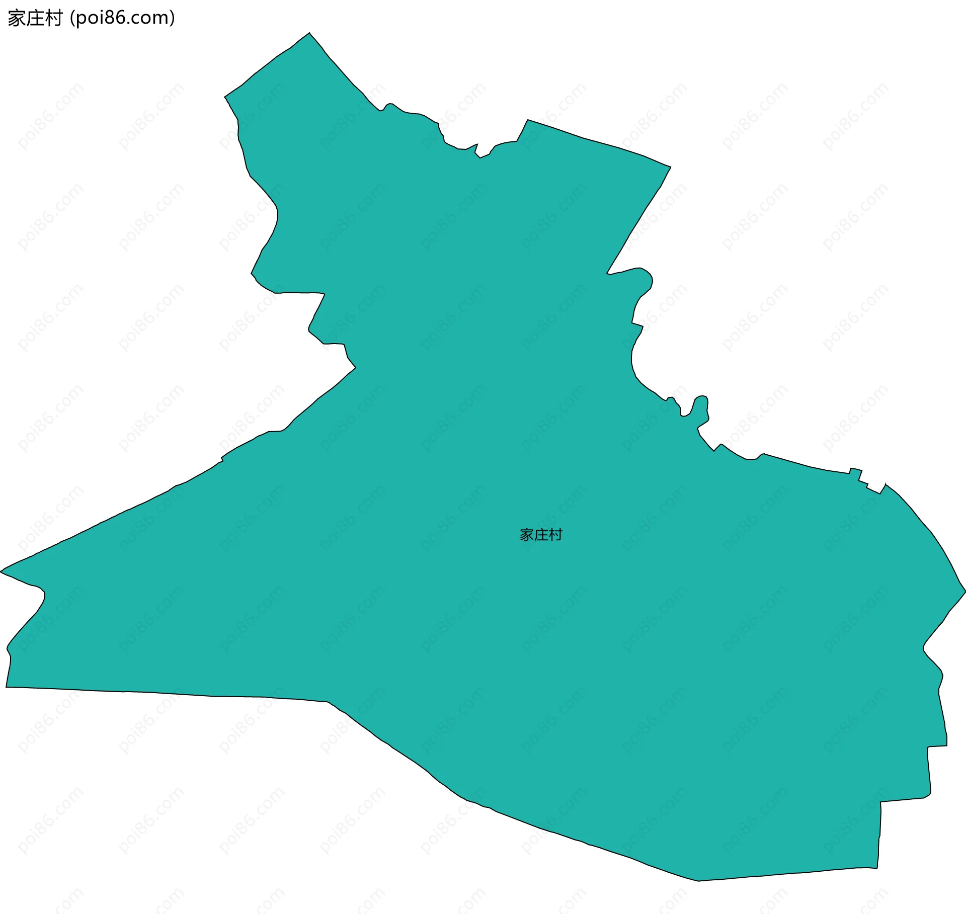 家庄村边界地图