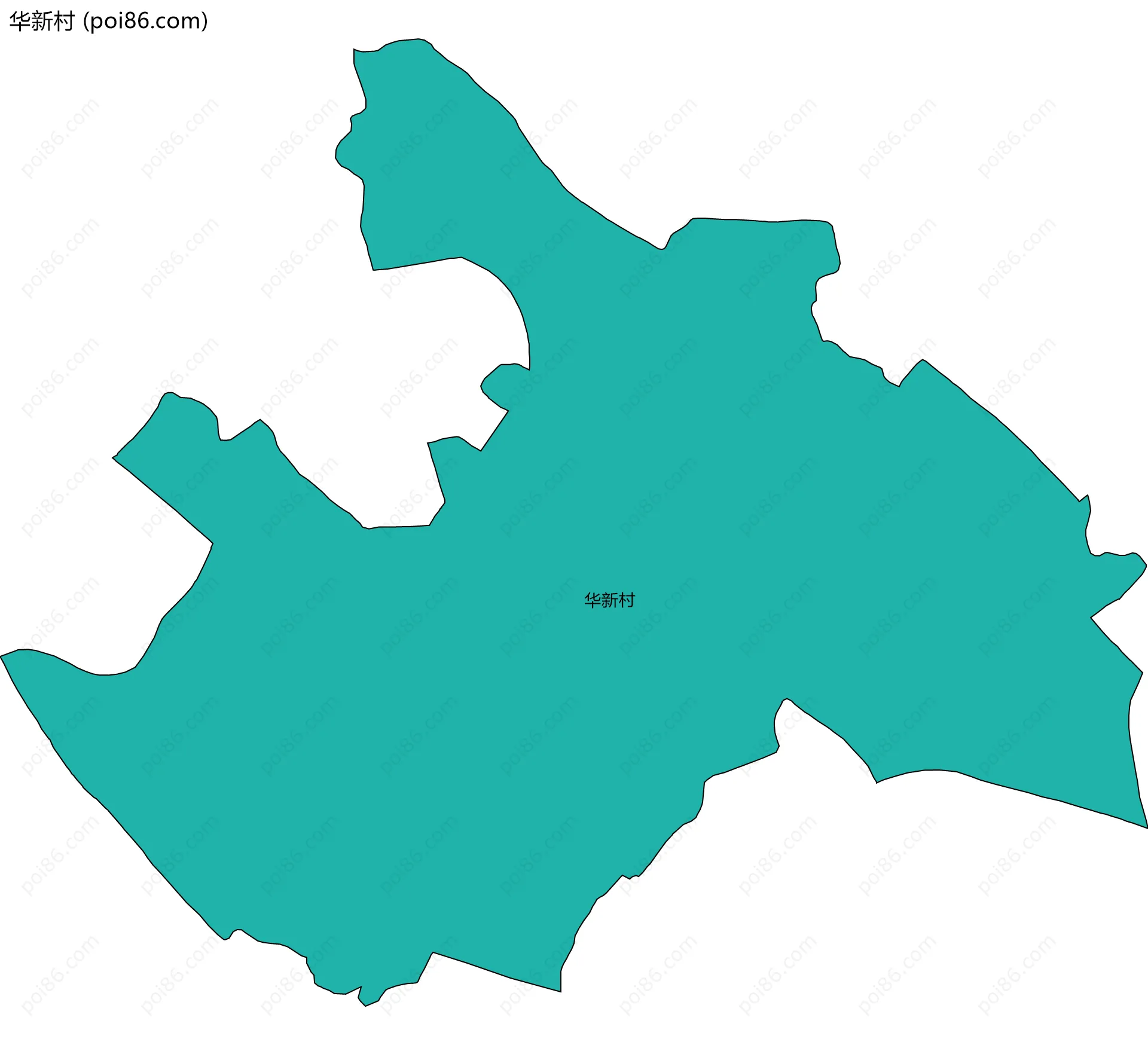 华新村边界地图