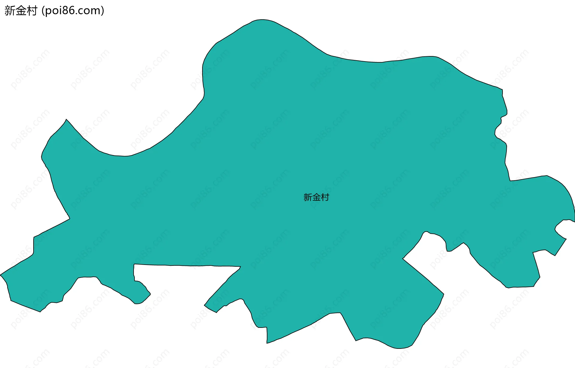 新金村边界地图