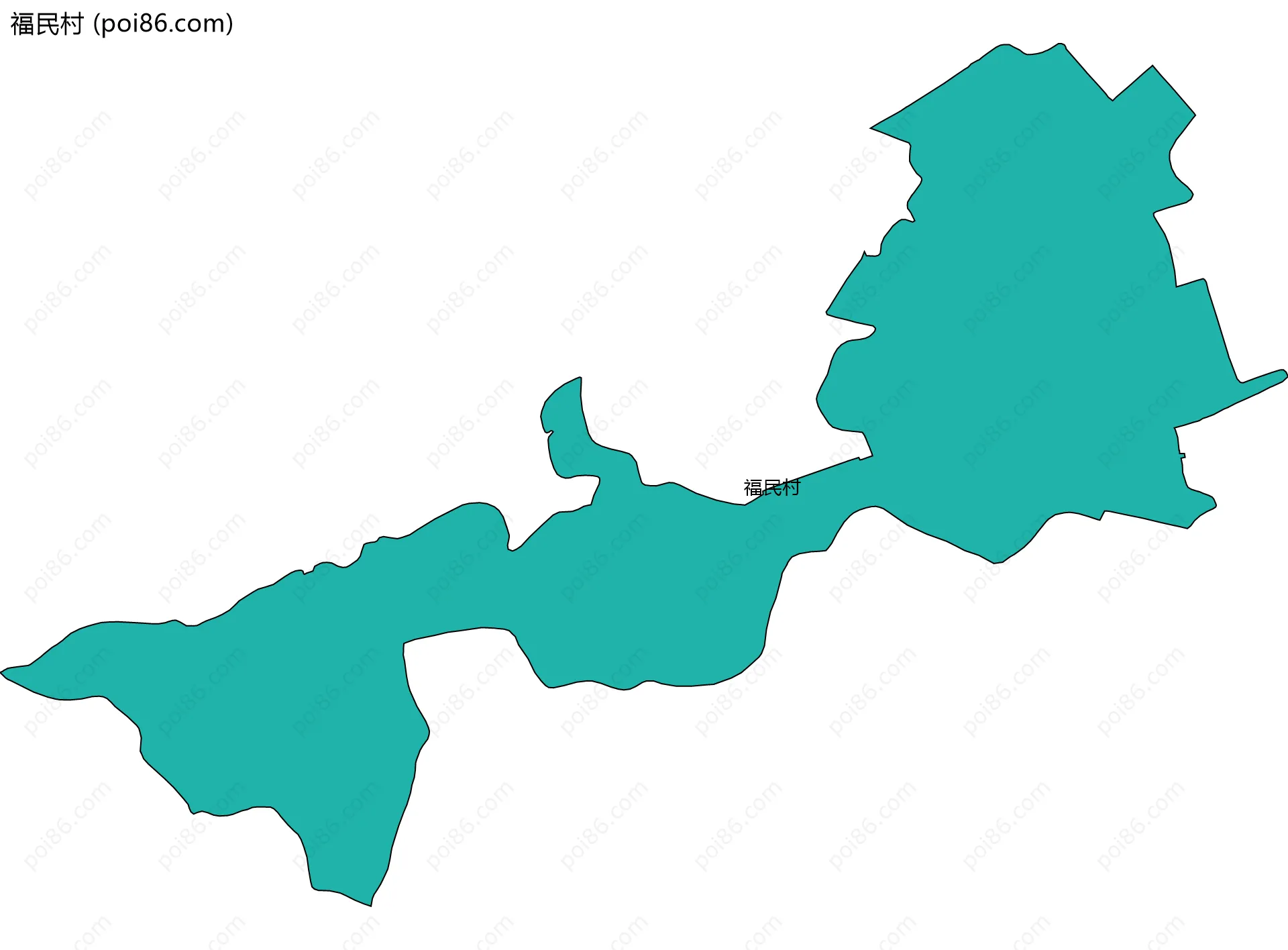 福民村边界地图