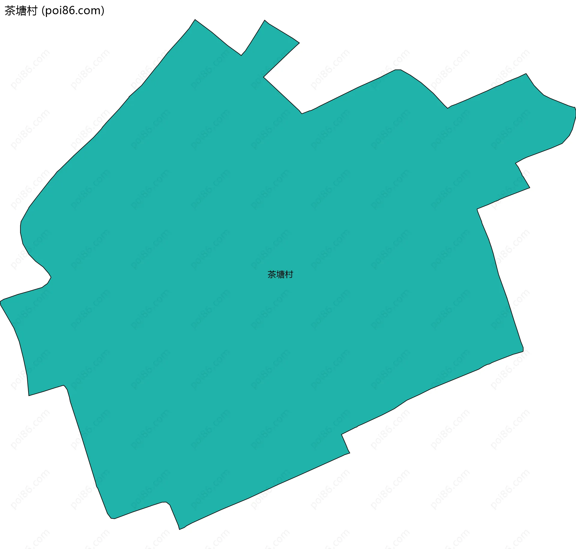 茶塘村边界地图