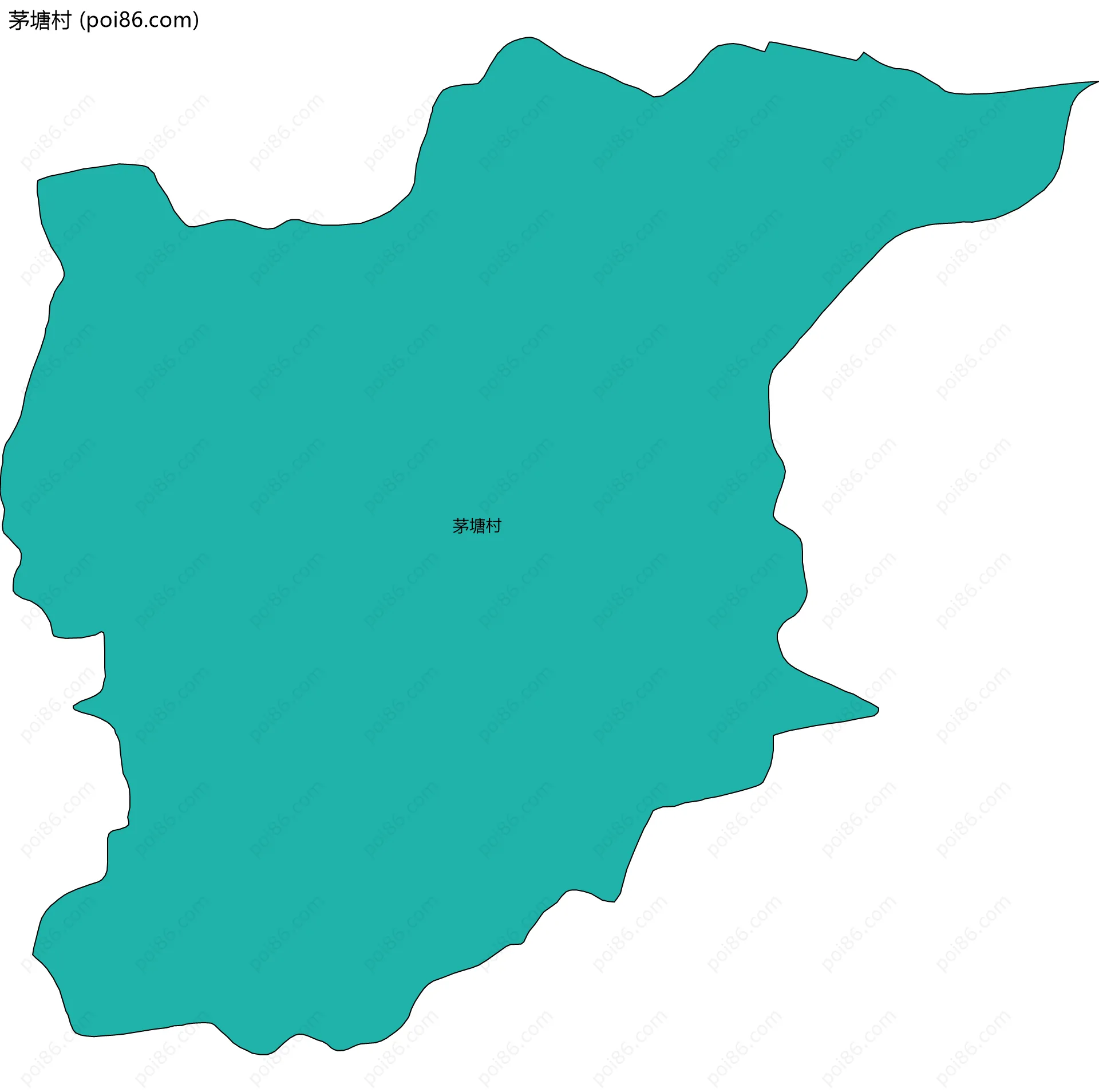 茅塘村边界地图