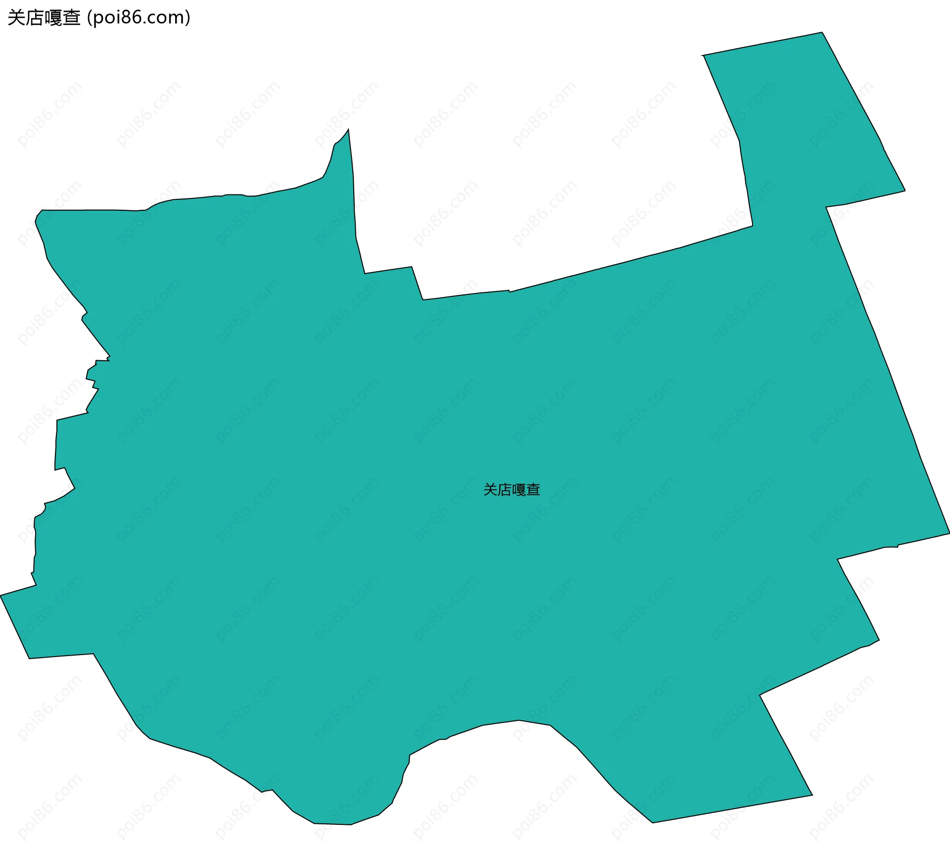 关店嘎查边界地图