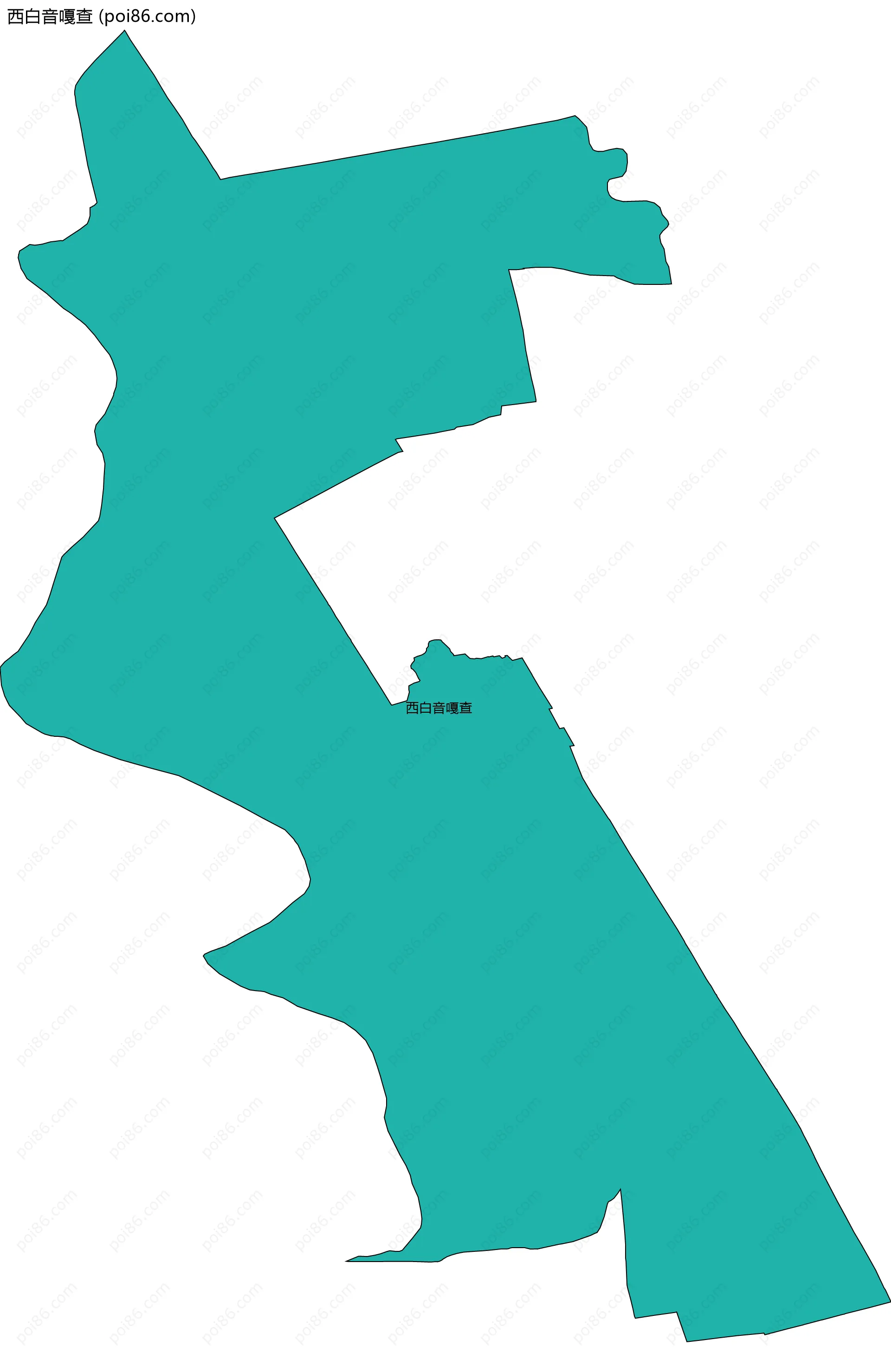 西白音嘎查边界地图