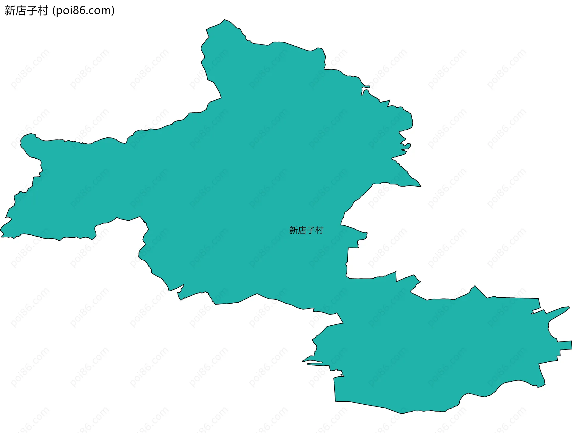 新店子村边界地图