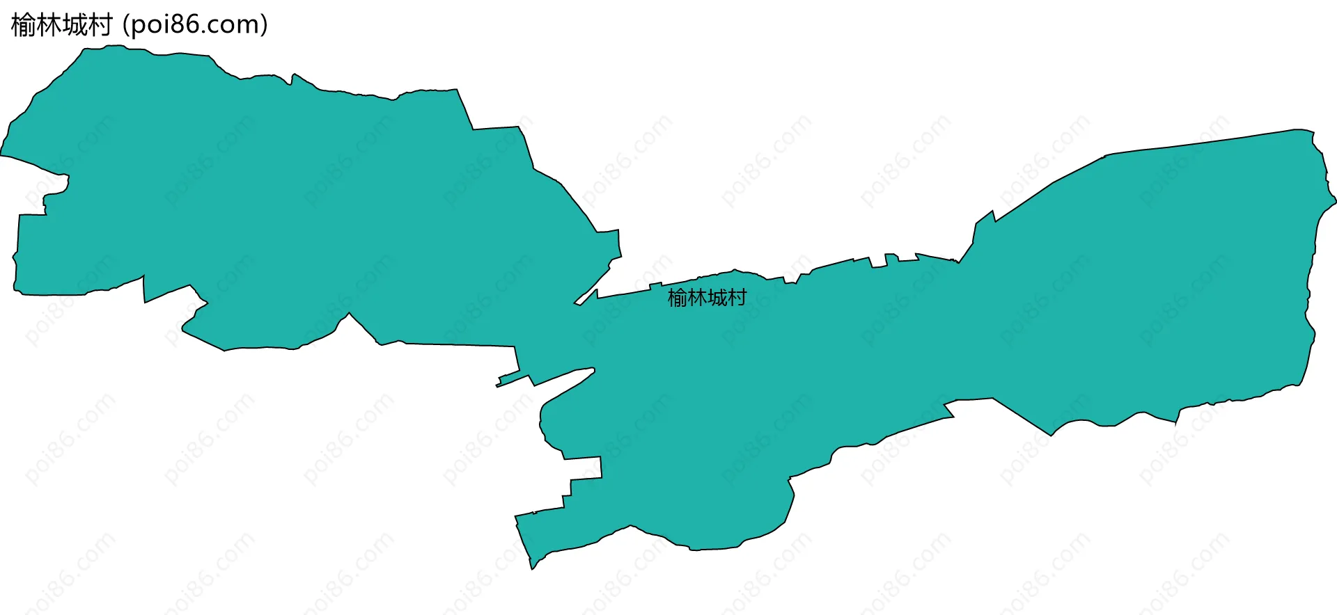 榆林城村边界地图