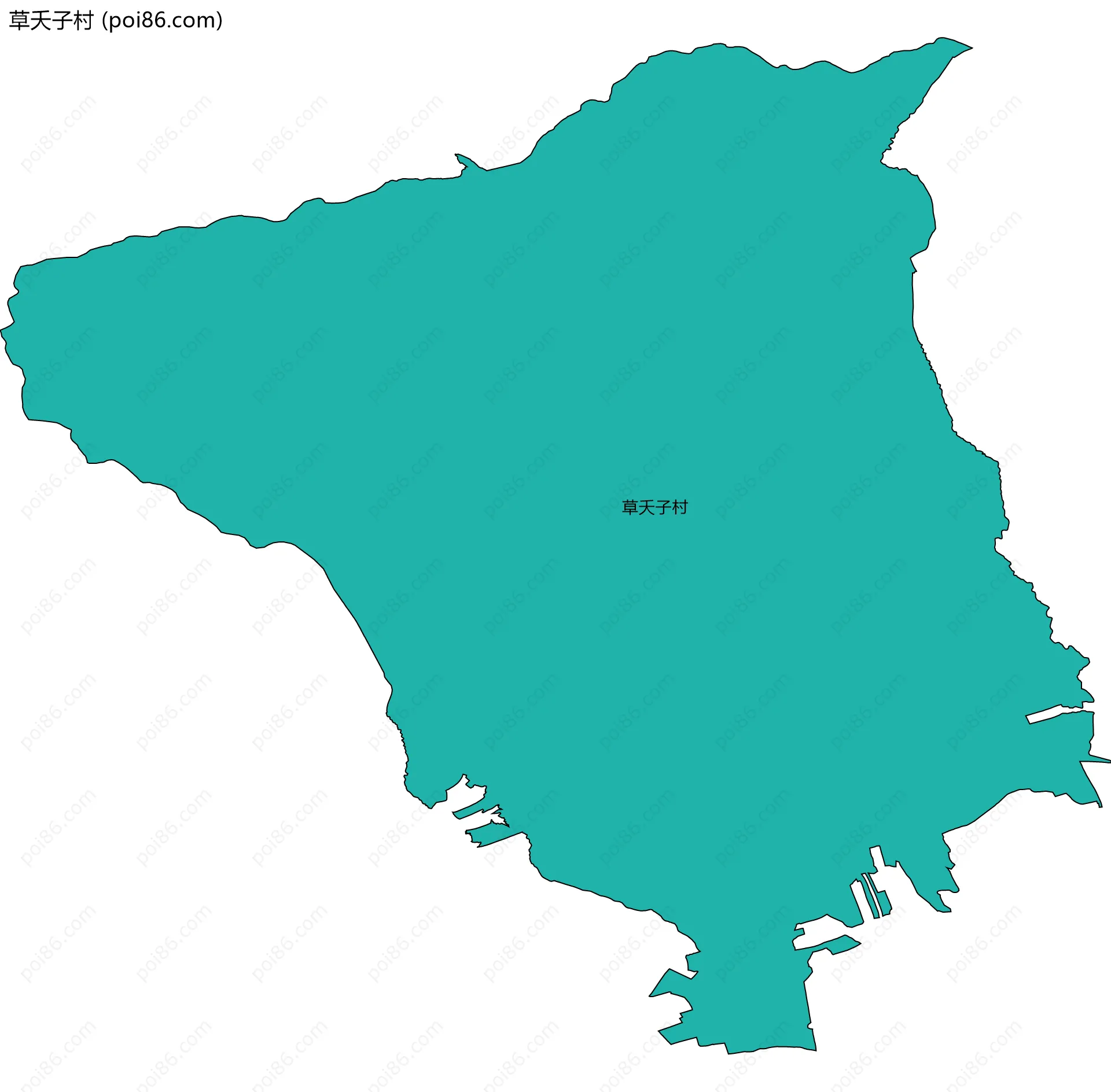 草夭子村边界地图