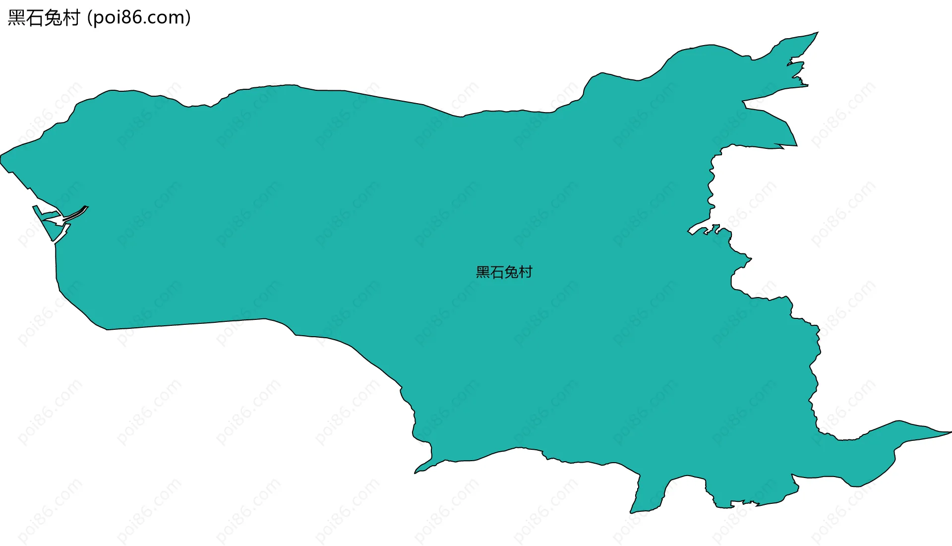 黑石兔村边界地图