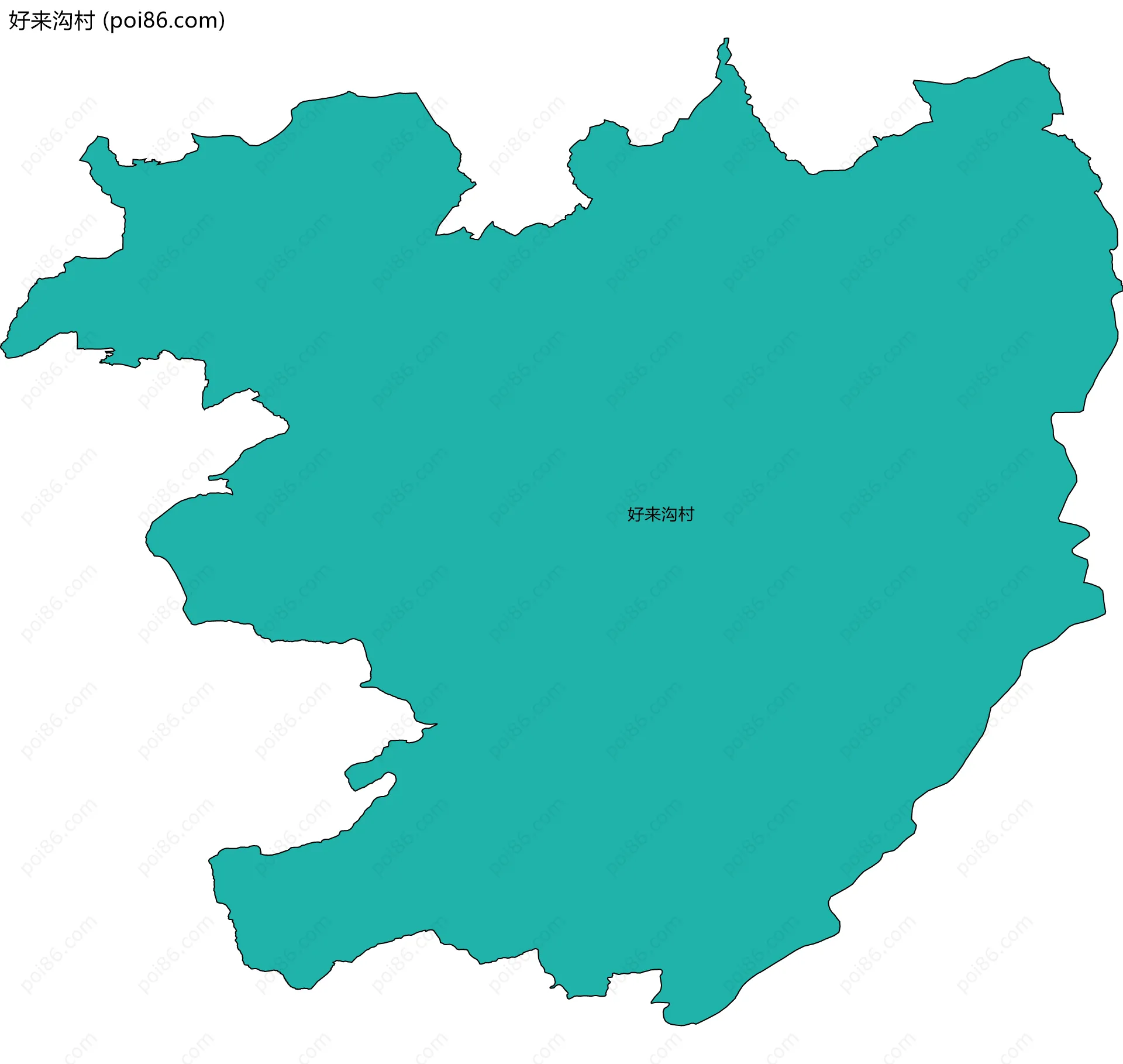 好来沟村边界地图