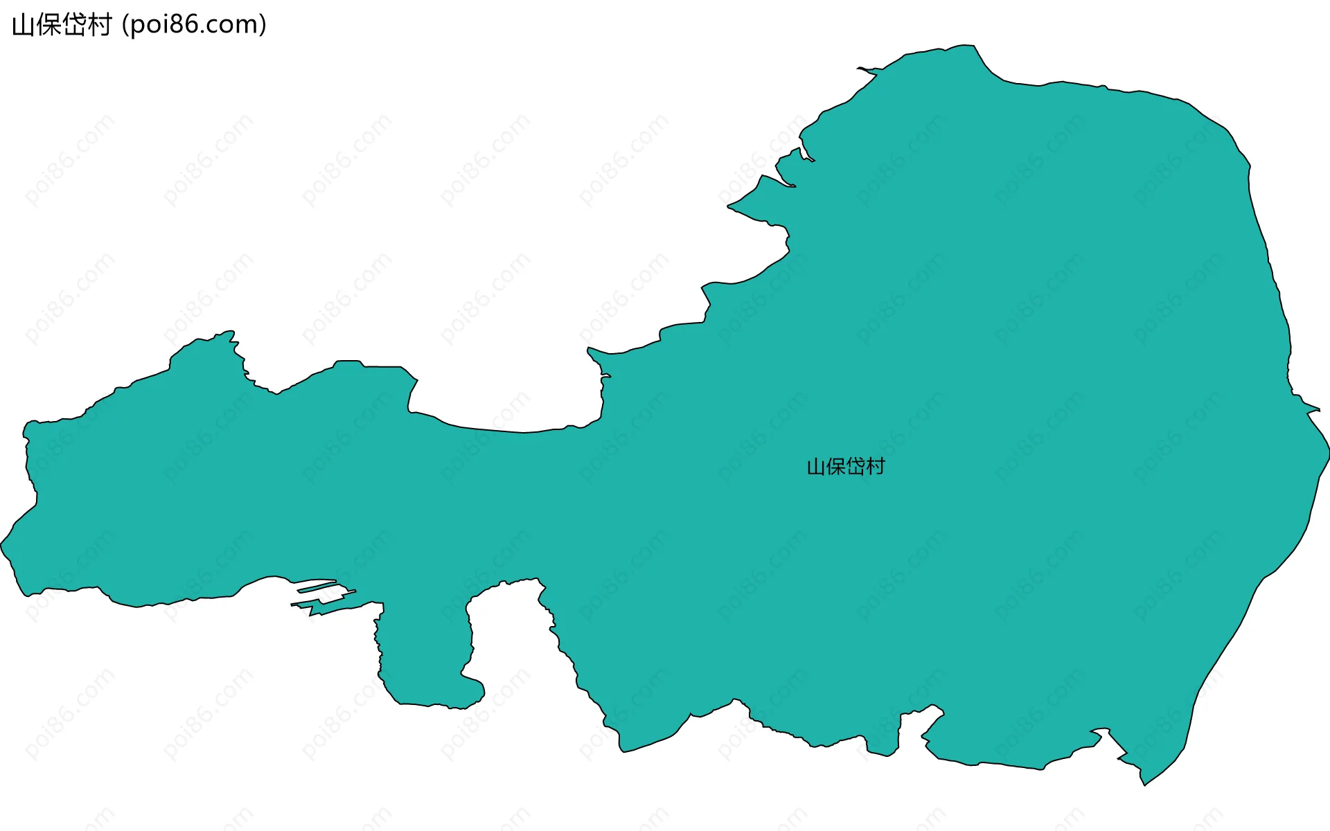山保岱村边界地图
