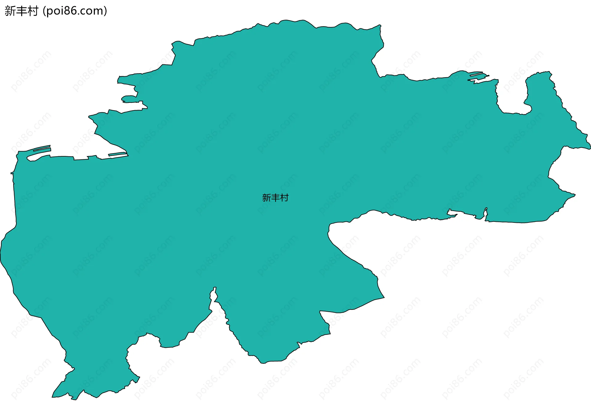 新丰村边界地图
