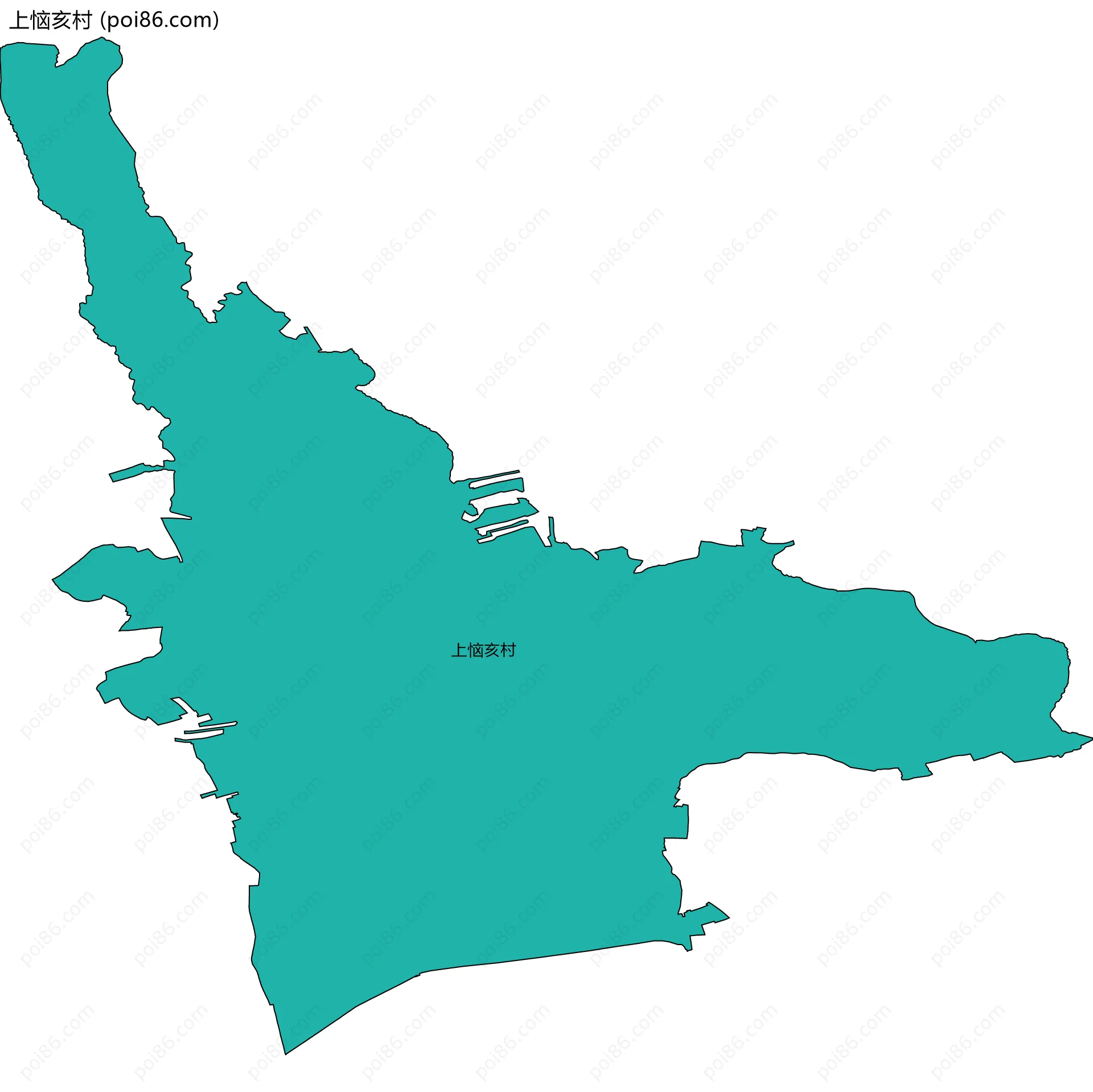 上恼亥村边界地图