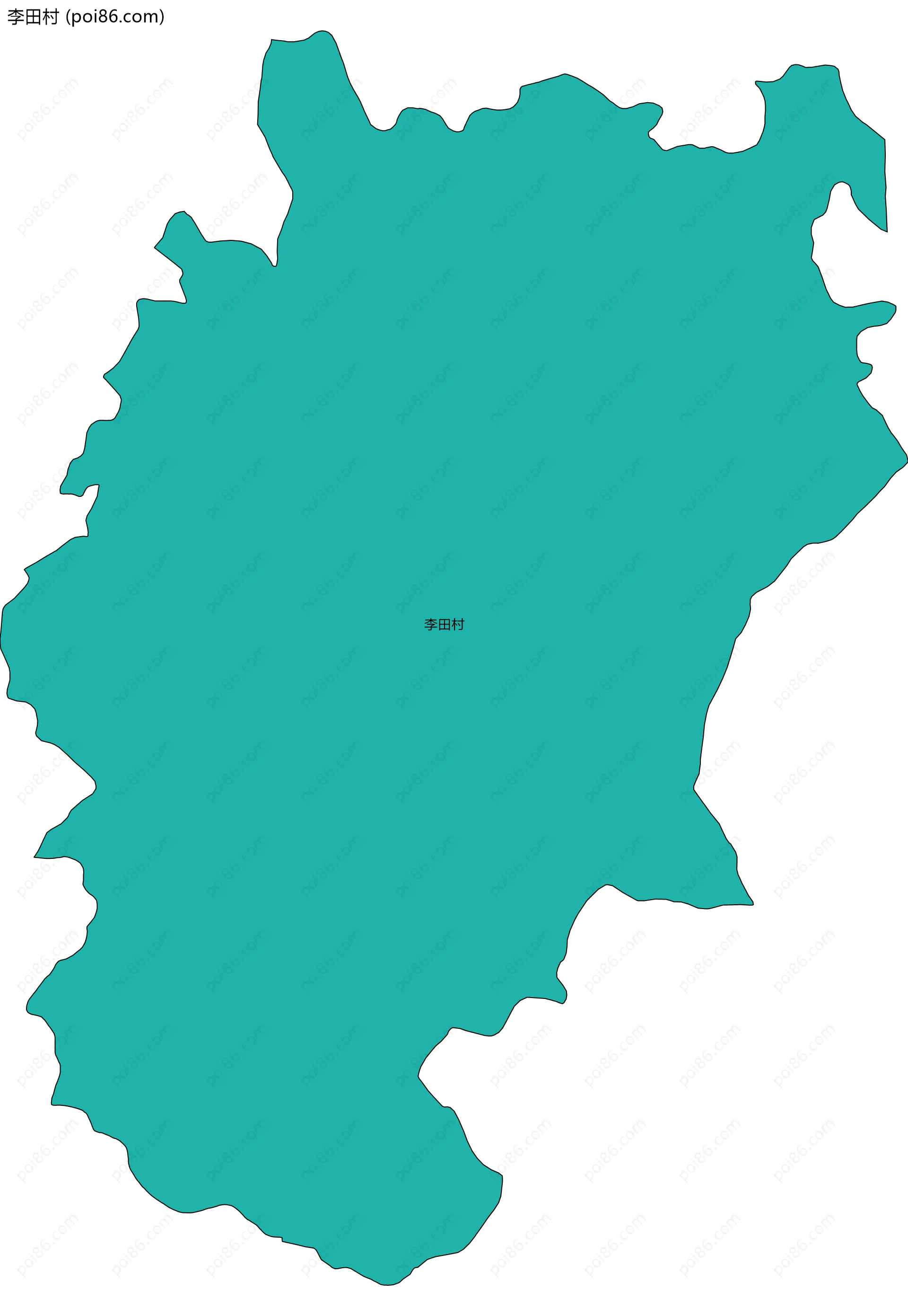李田村边界地图