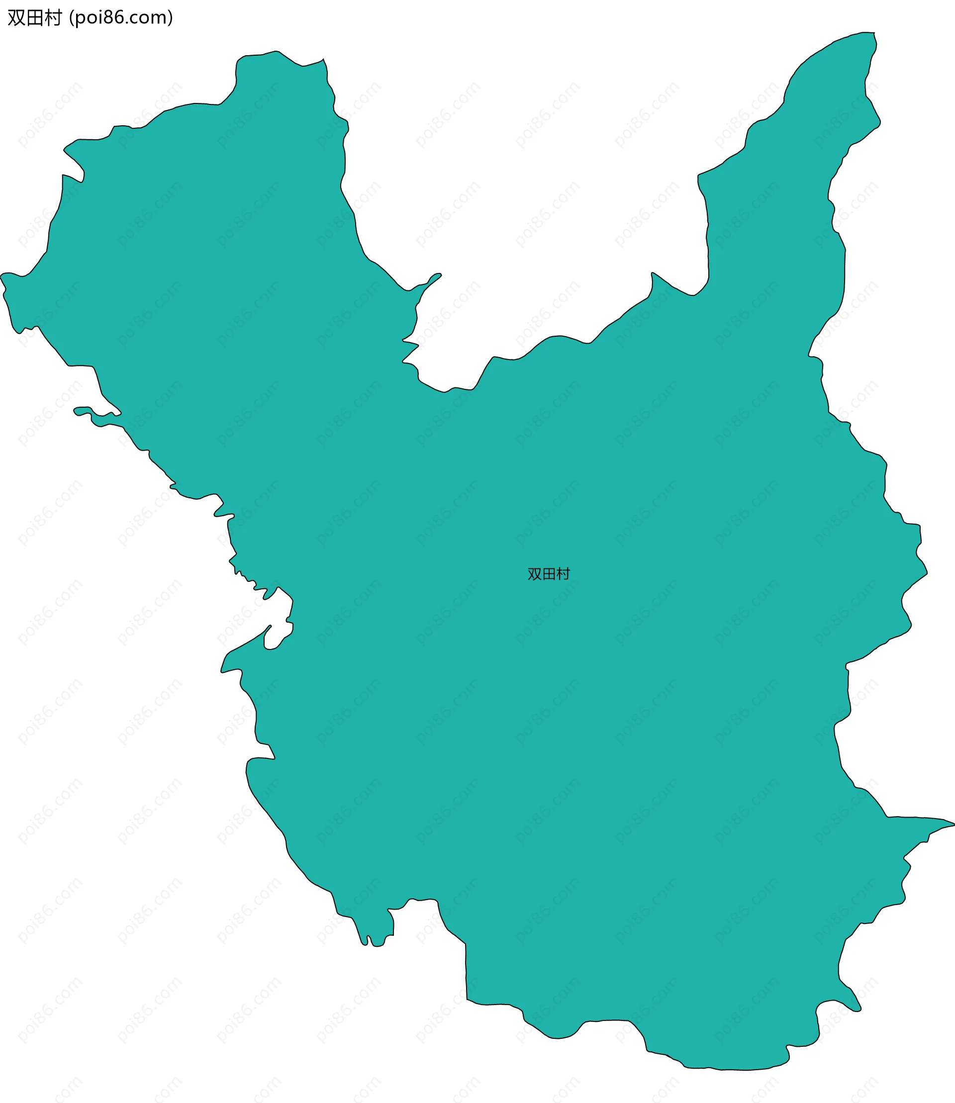 双田村边界地图