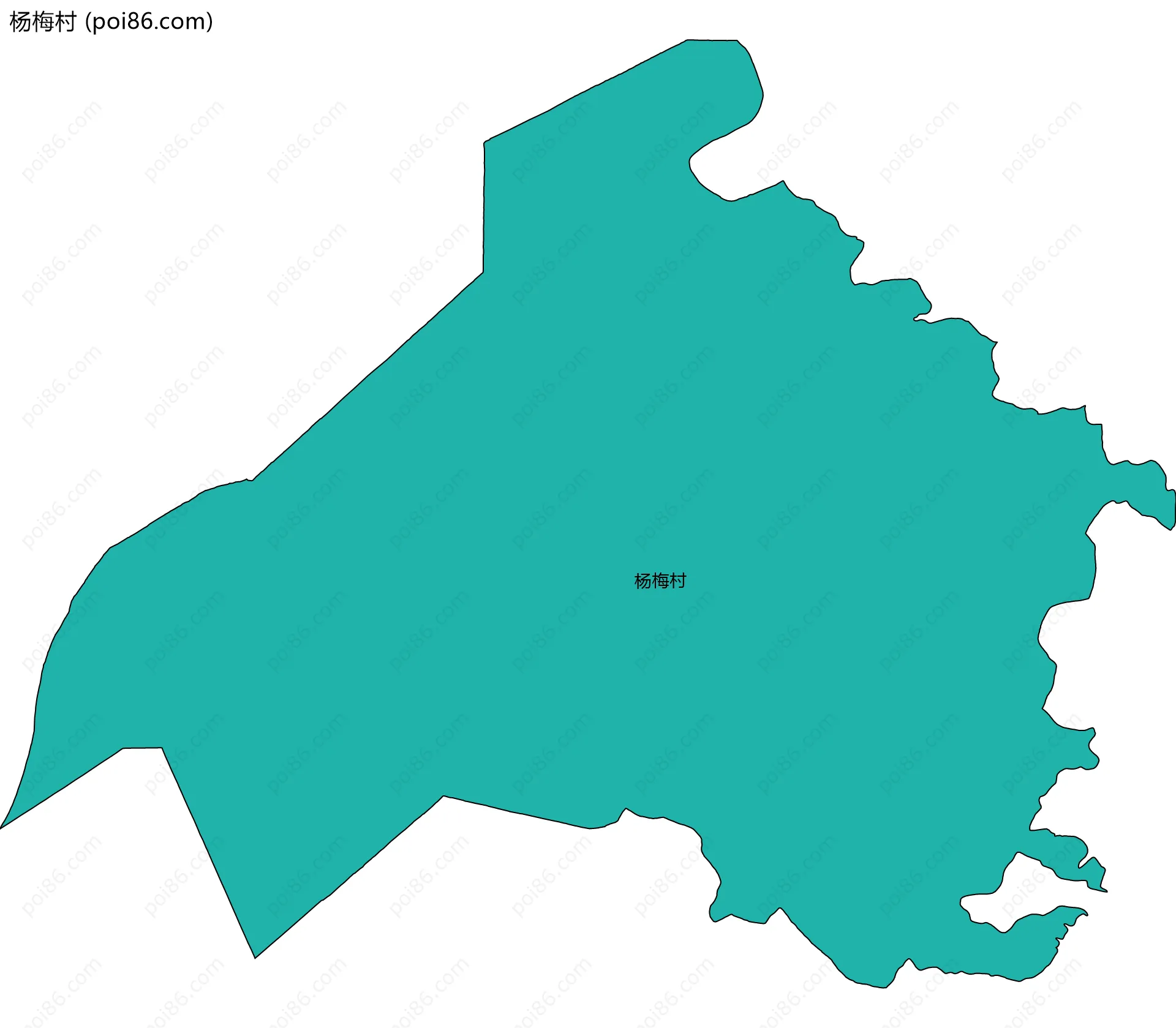 杨梅村边界地图