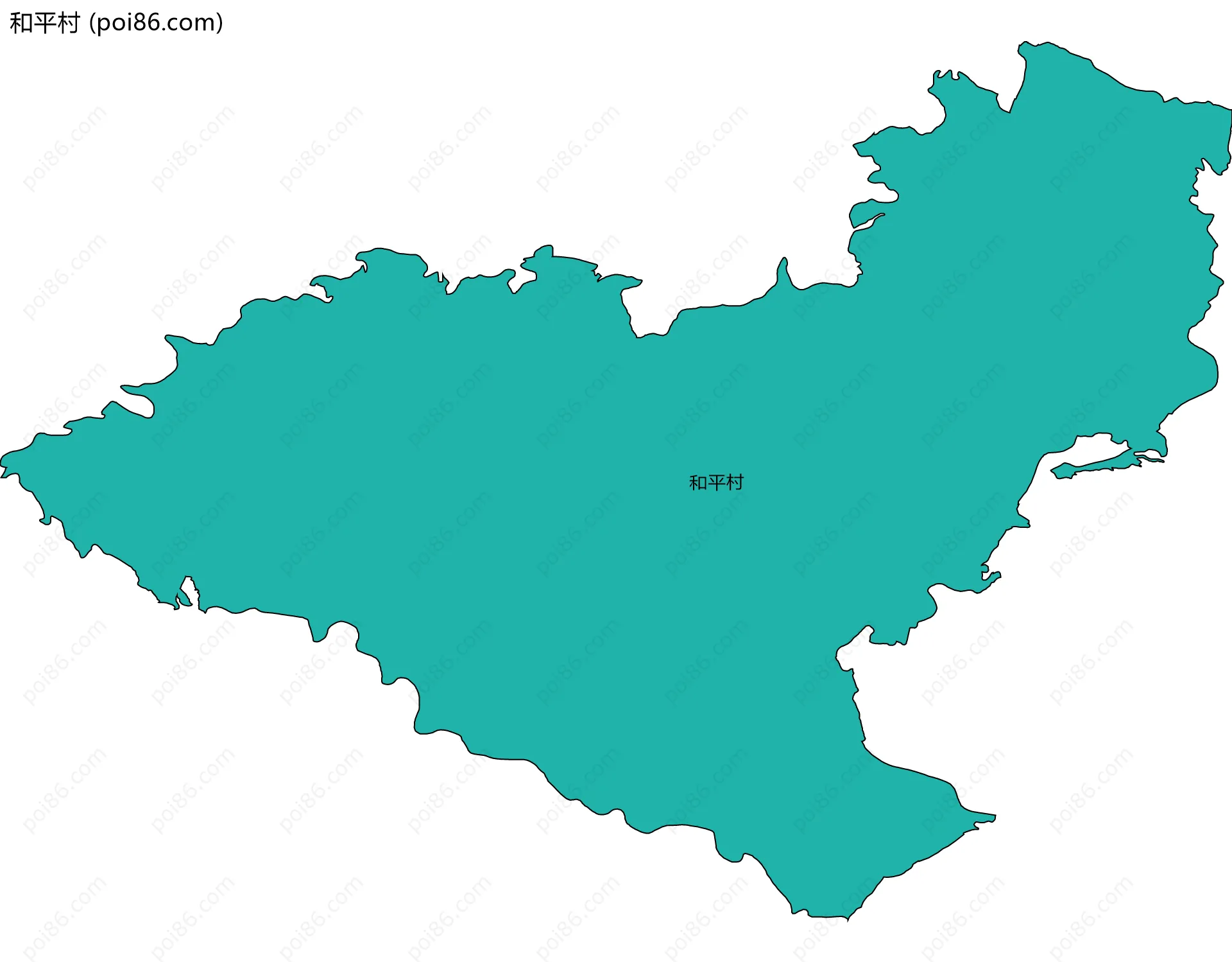 和平村边界地图
