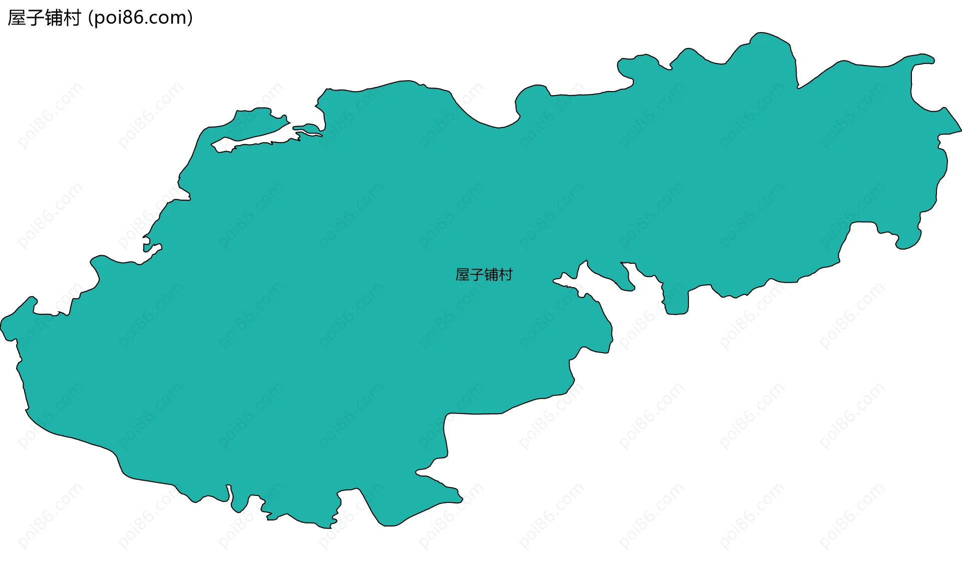 屋子铺村边界地图