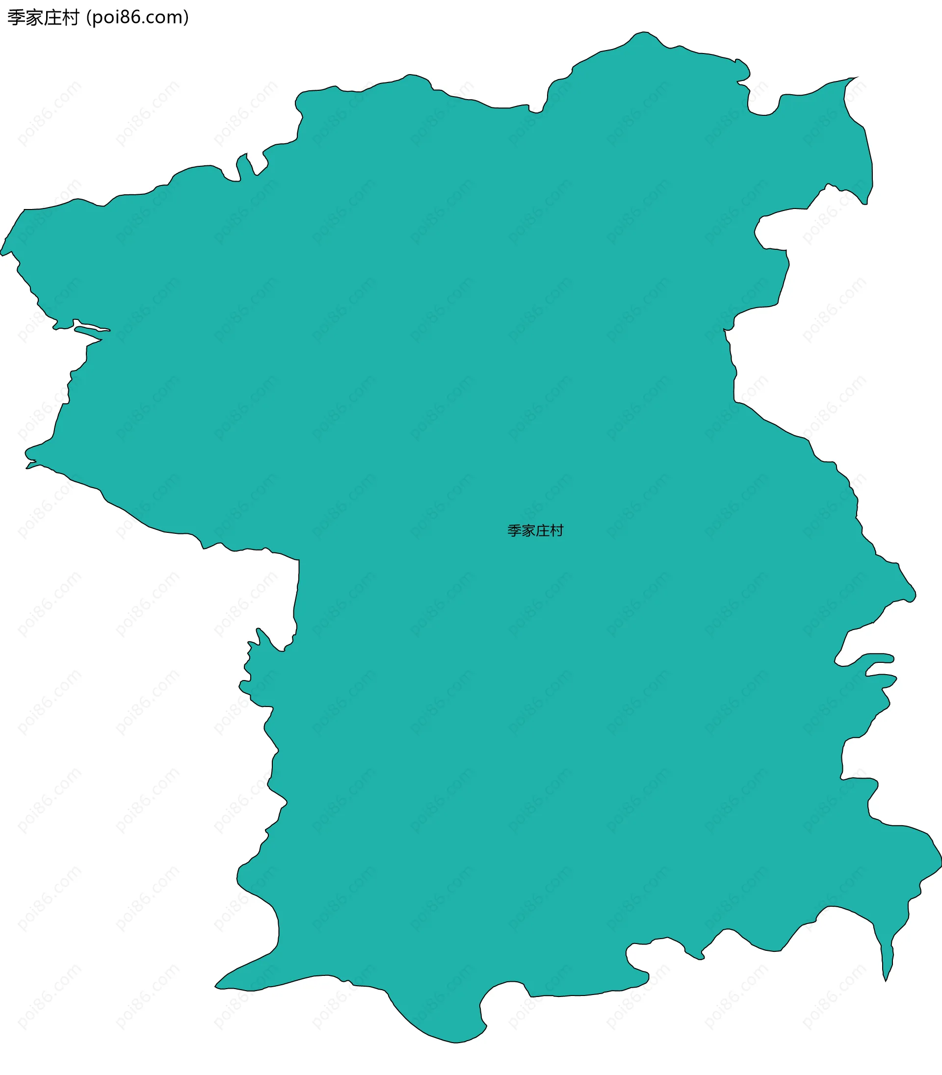 季家庄村边界地图