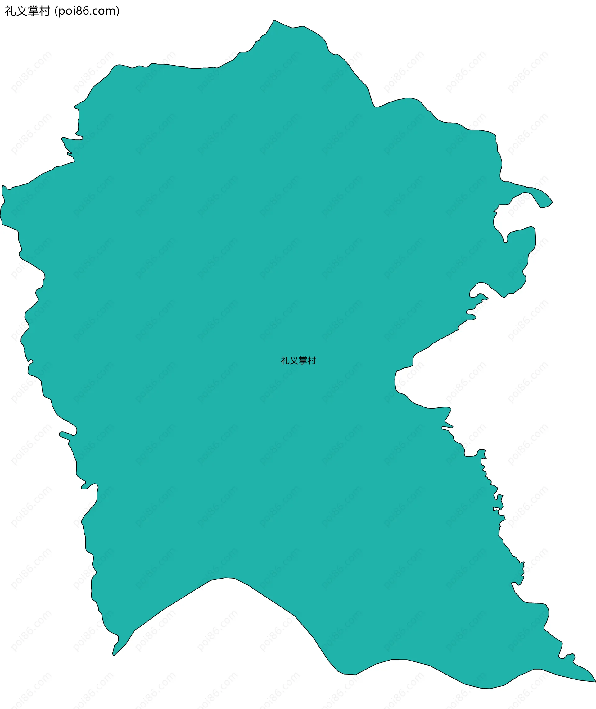 礼义掌村边界地图