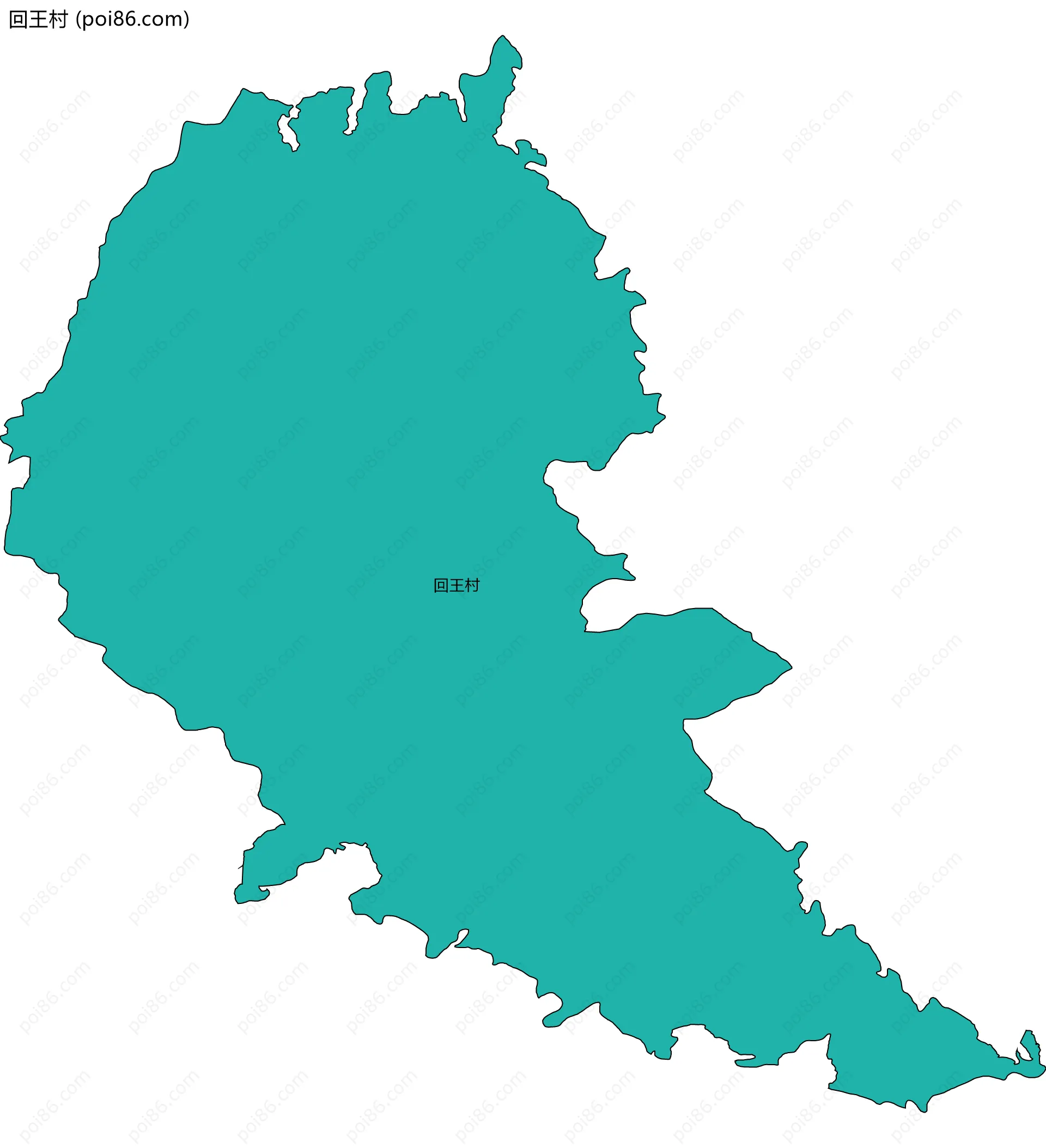 回王村边界地图