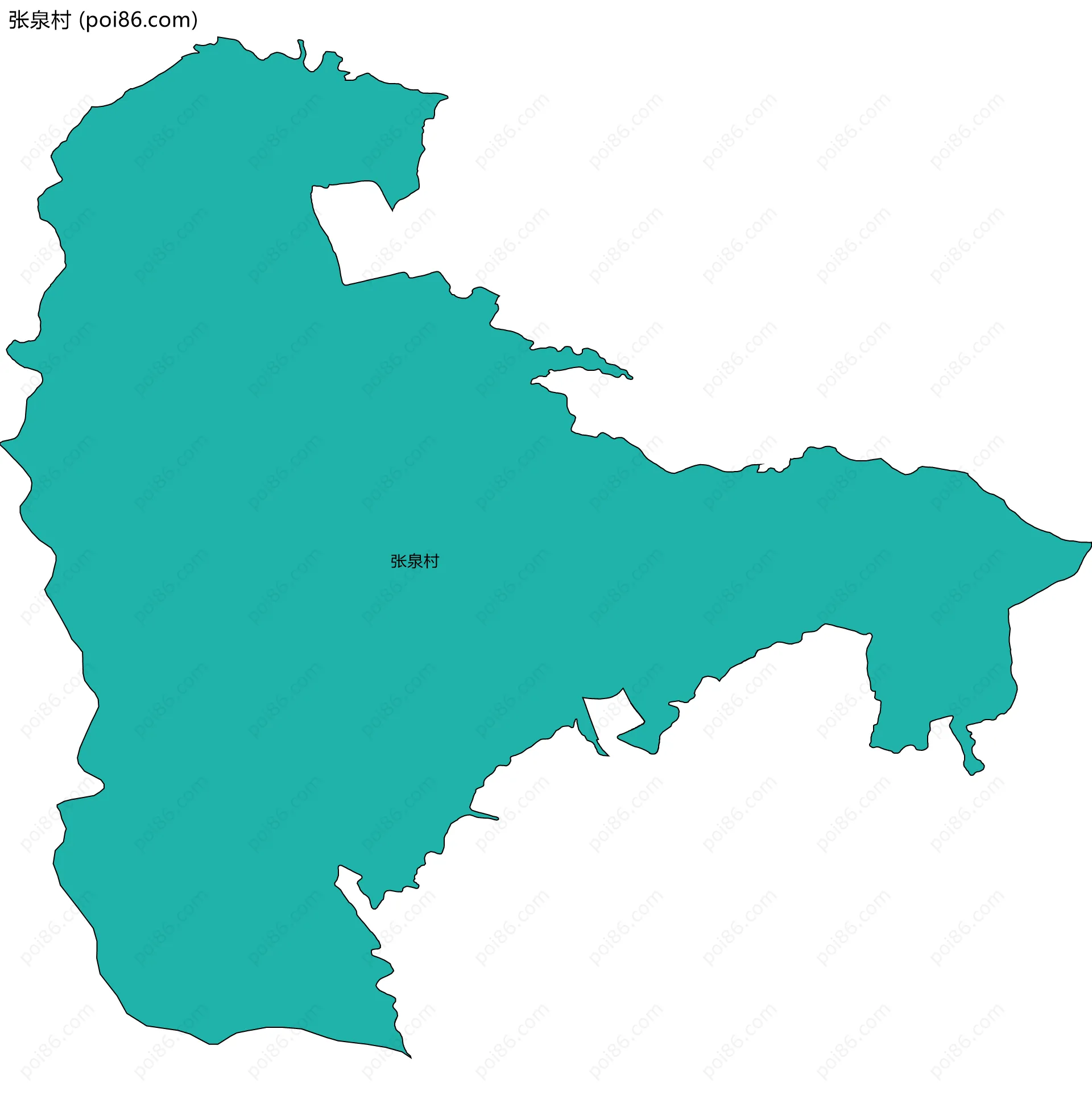 张泉村边界地图