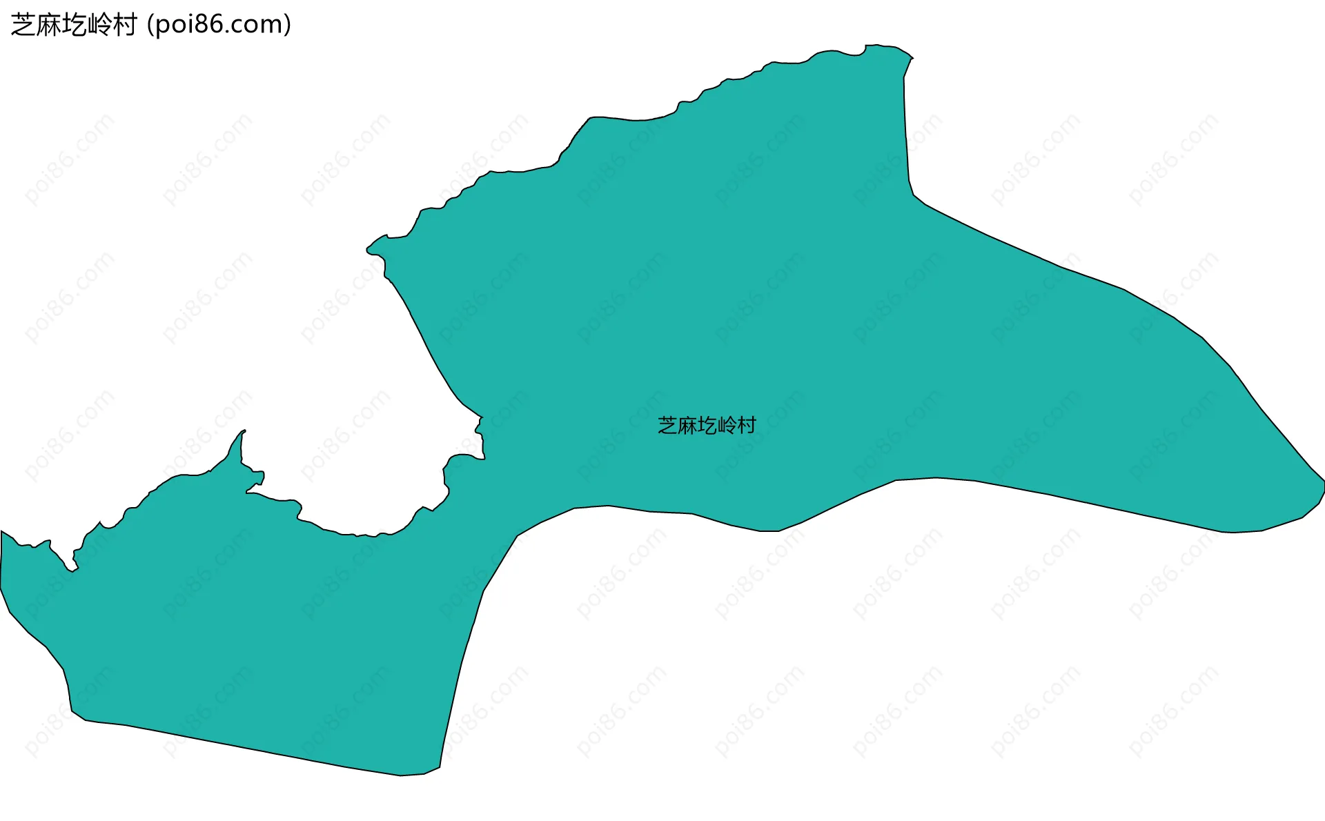 芝麻圪岭村边界地图