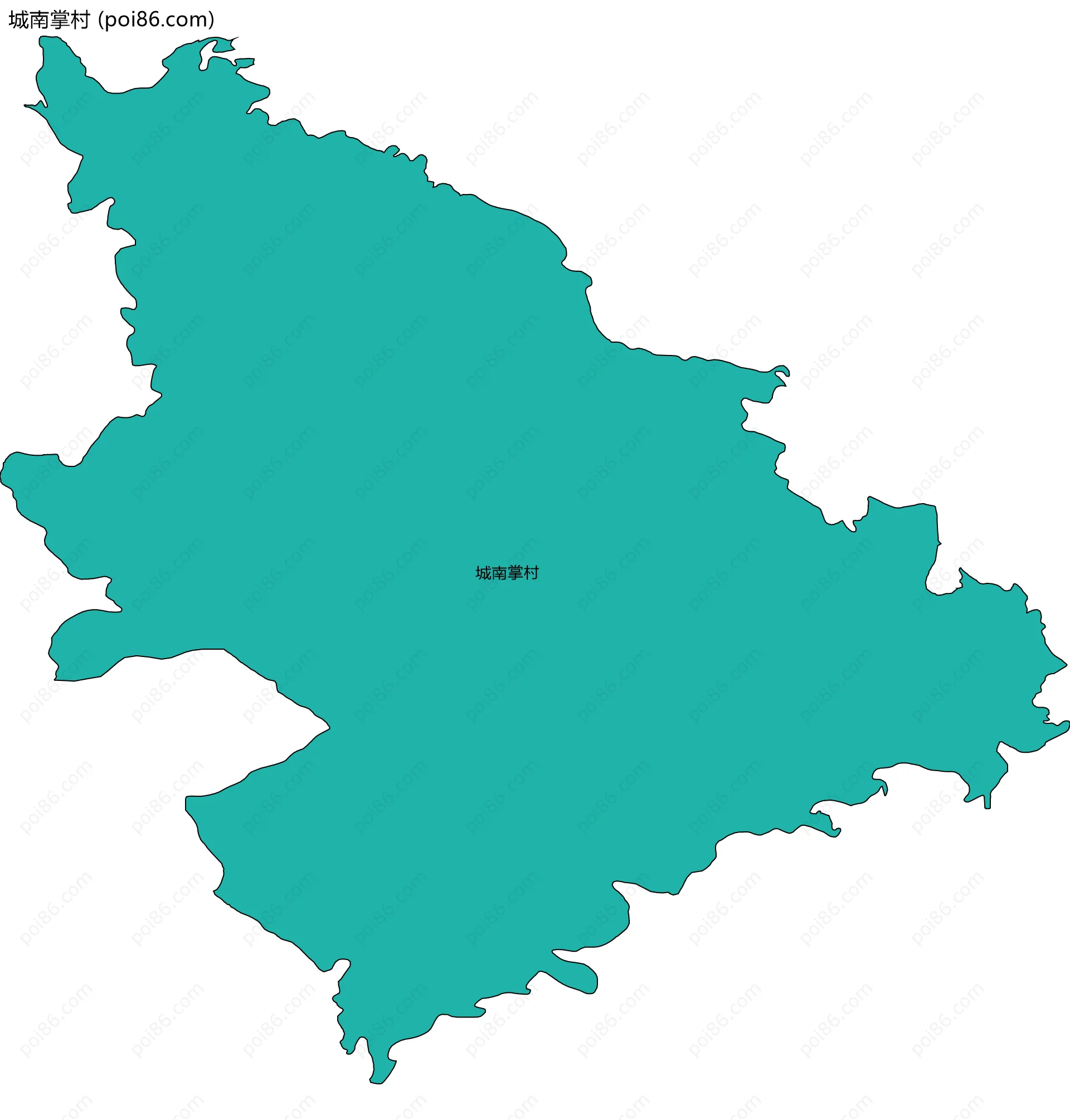 城南掌村边界地图