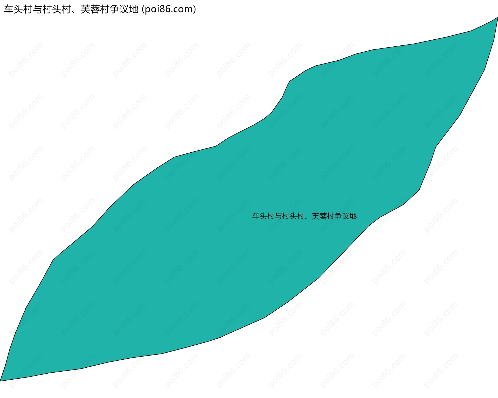 车头村与村头村、芙蓉村争议地边界地图