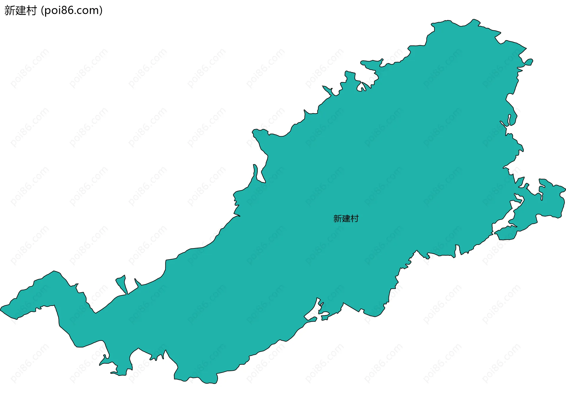 新建村边界地图