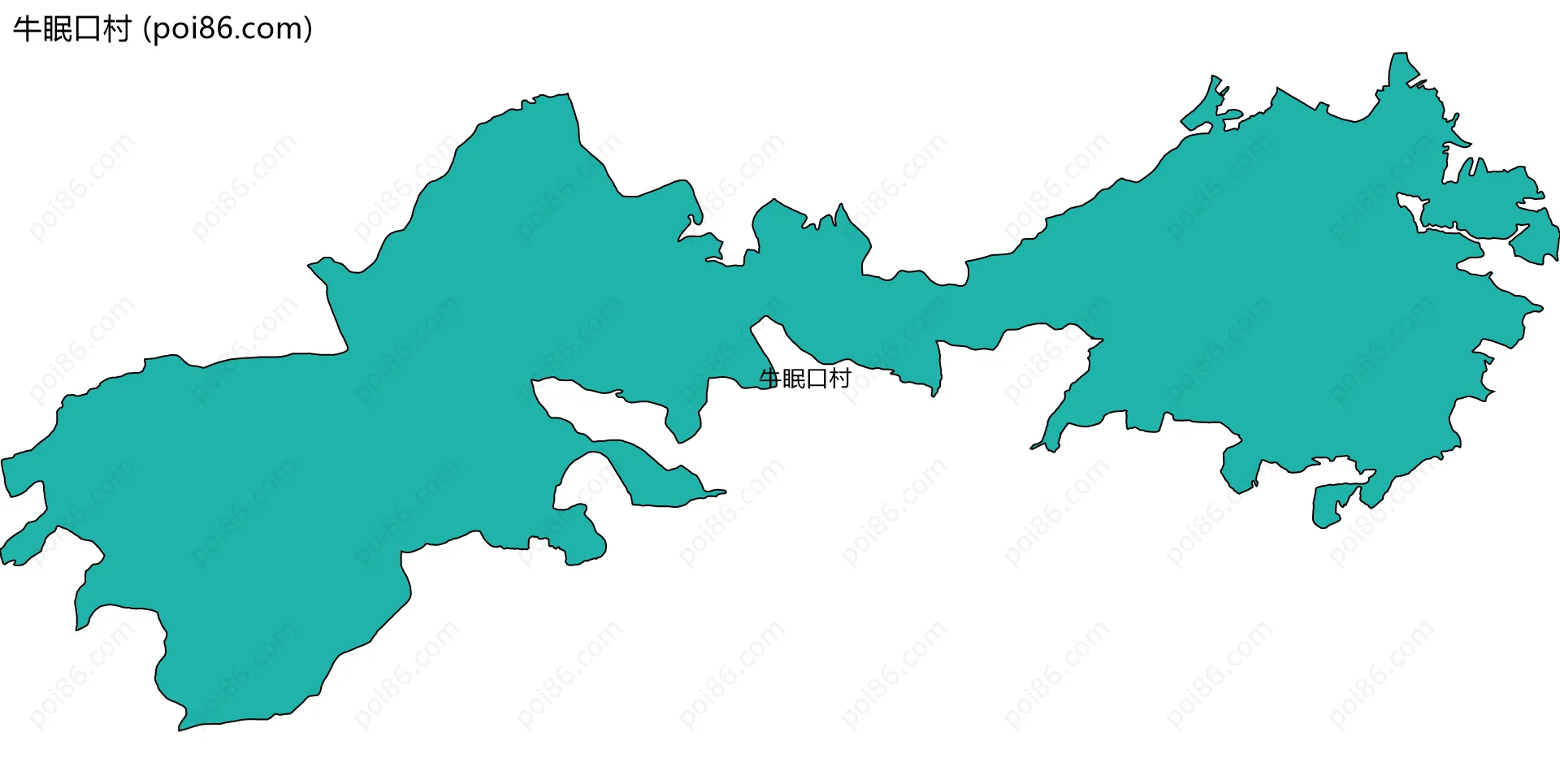 牛眠口村边界地图