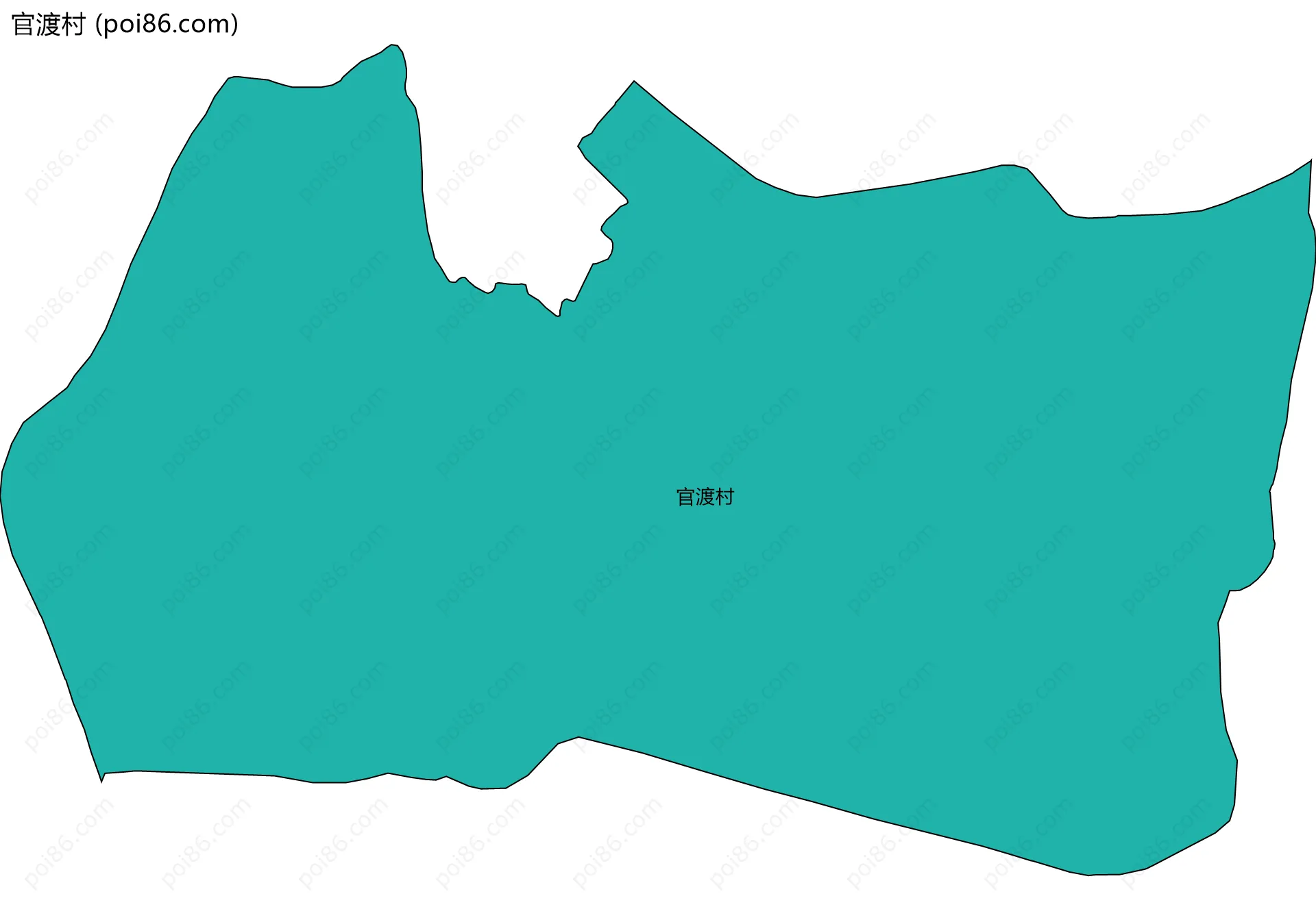 官渡村边界地图