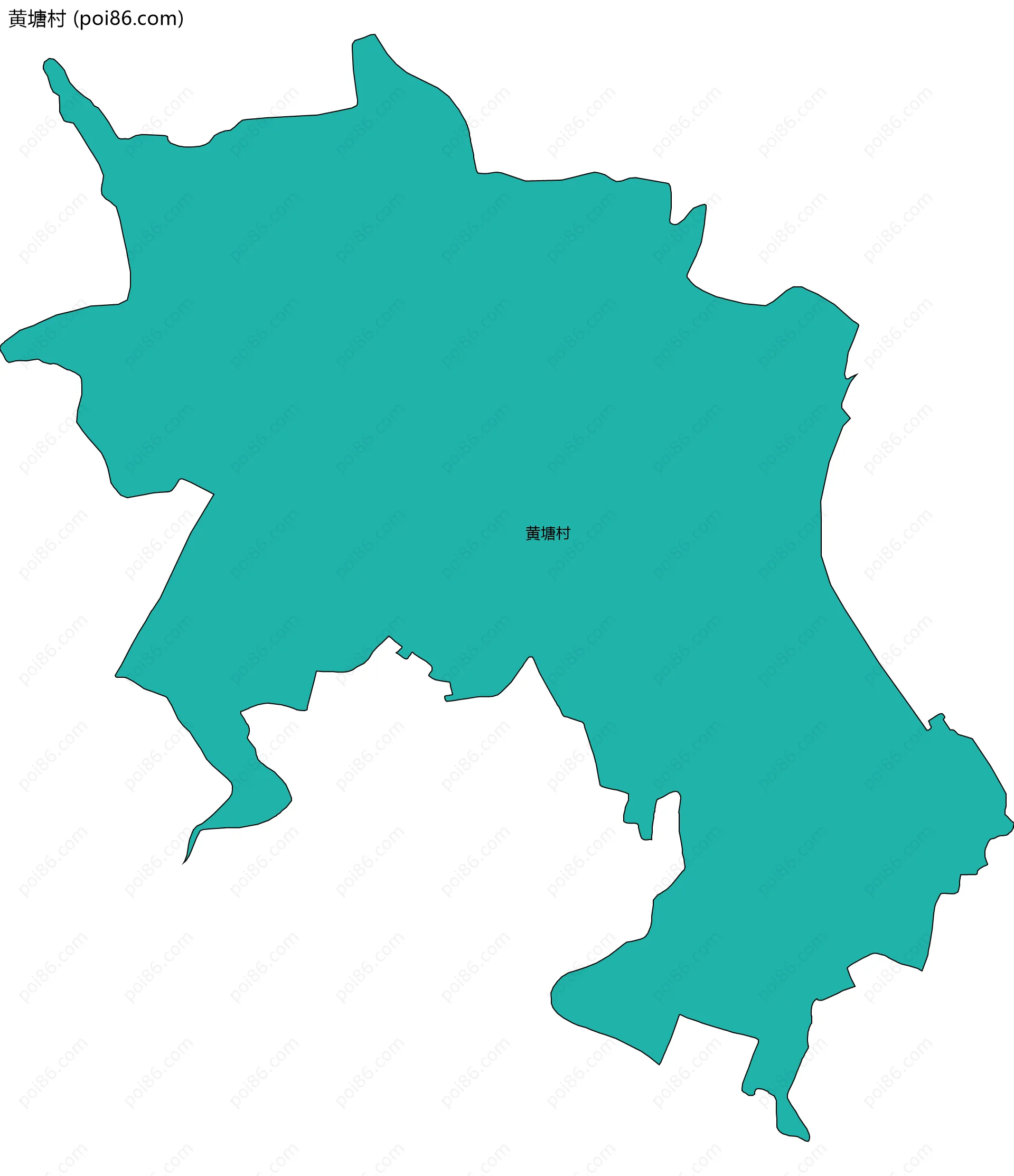 黄塘村边界地图