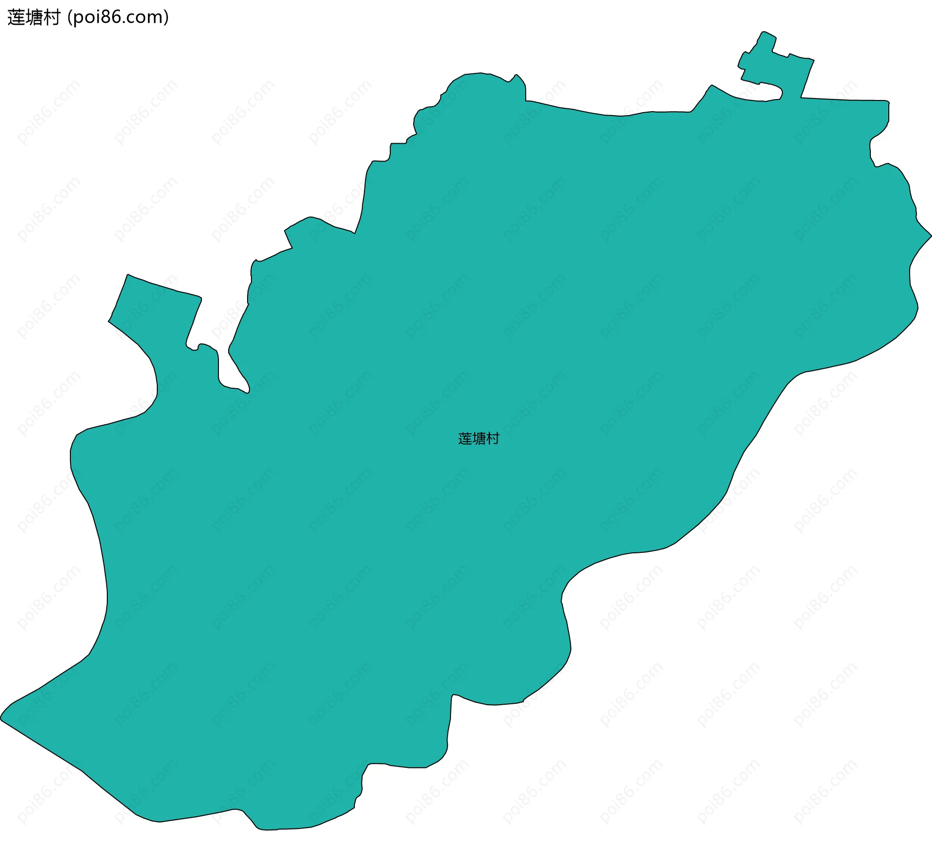 莲塘村边界地图