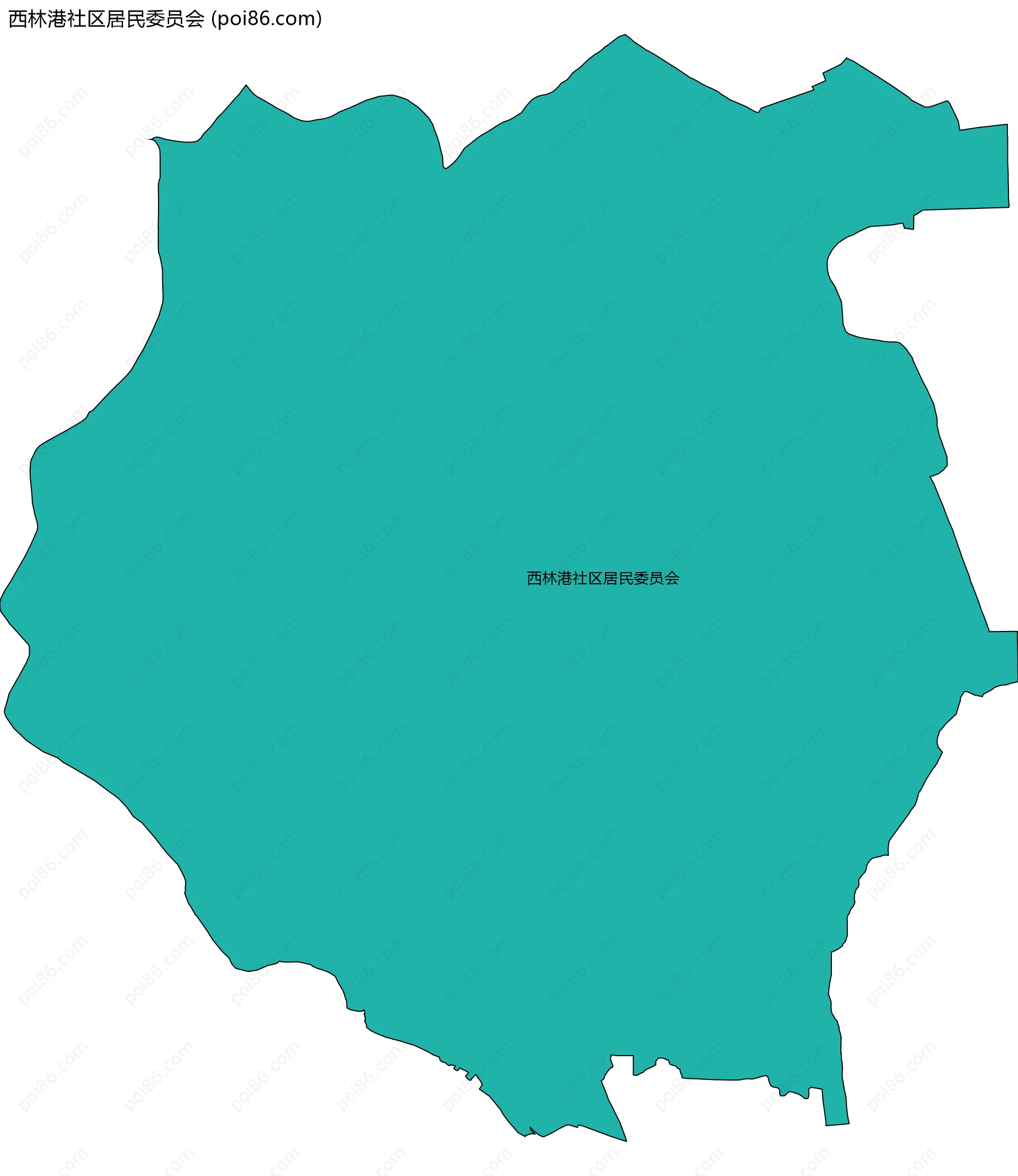 西林港社区居民委员会边界地图