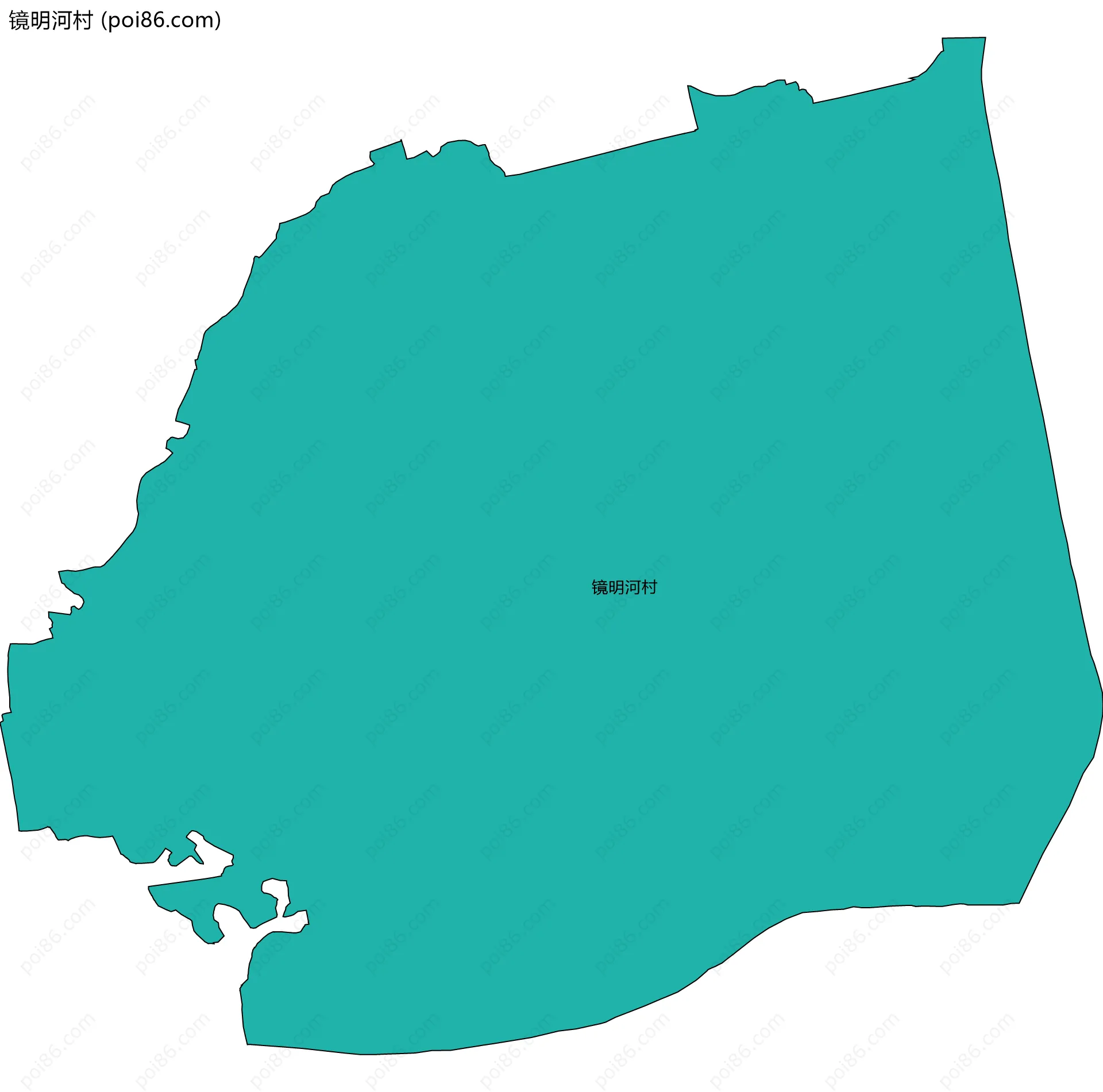 镜明河村边界地图