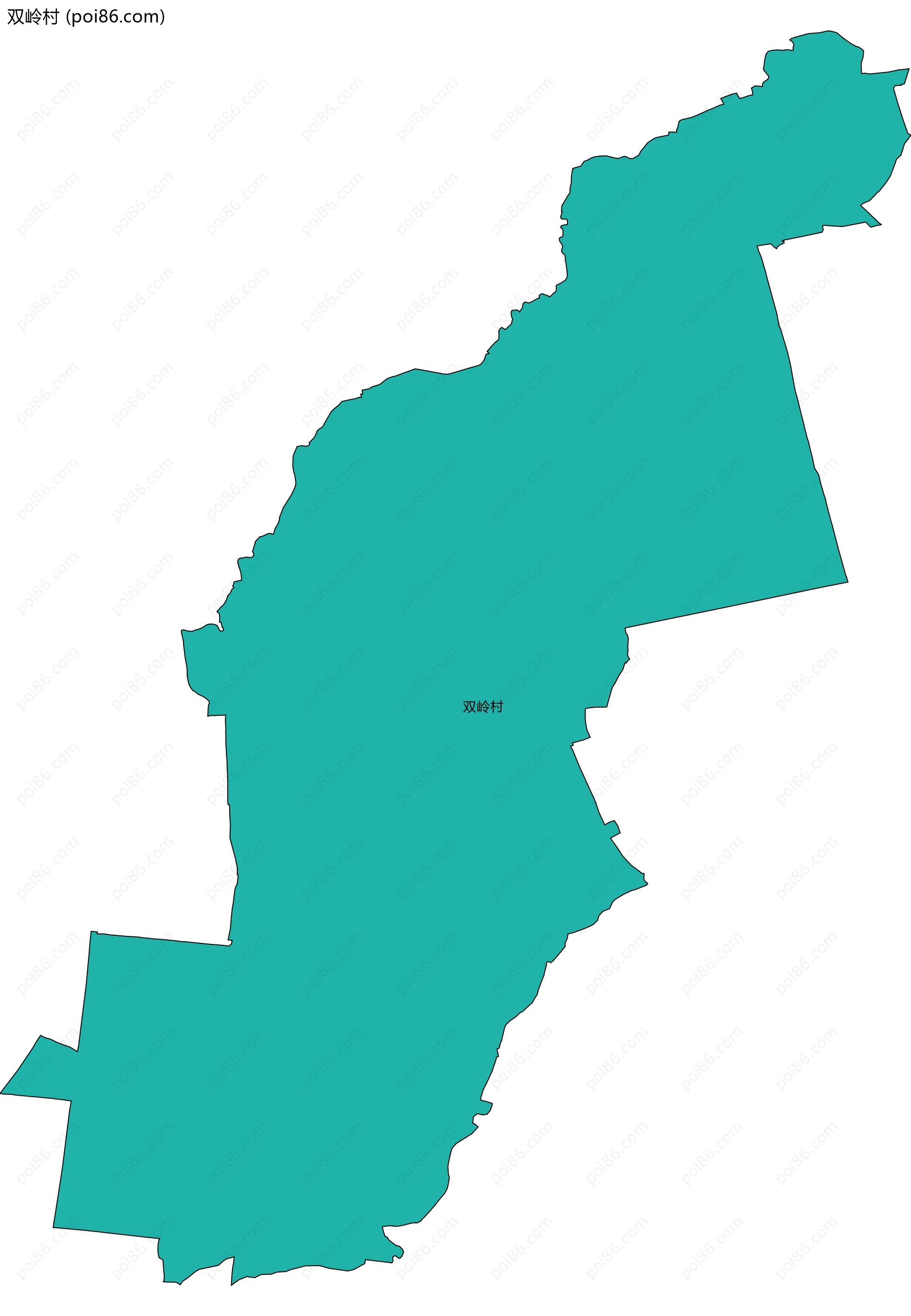 双岭村边界地图