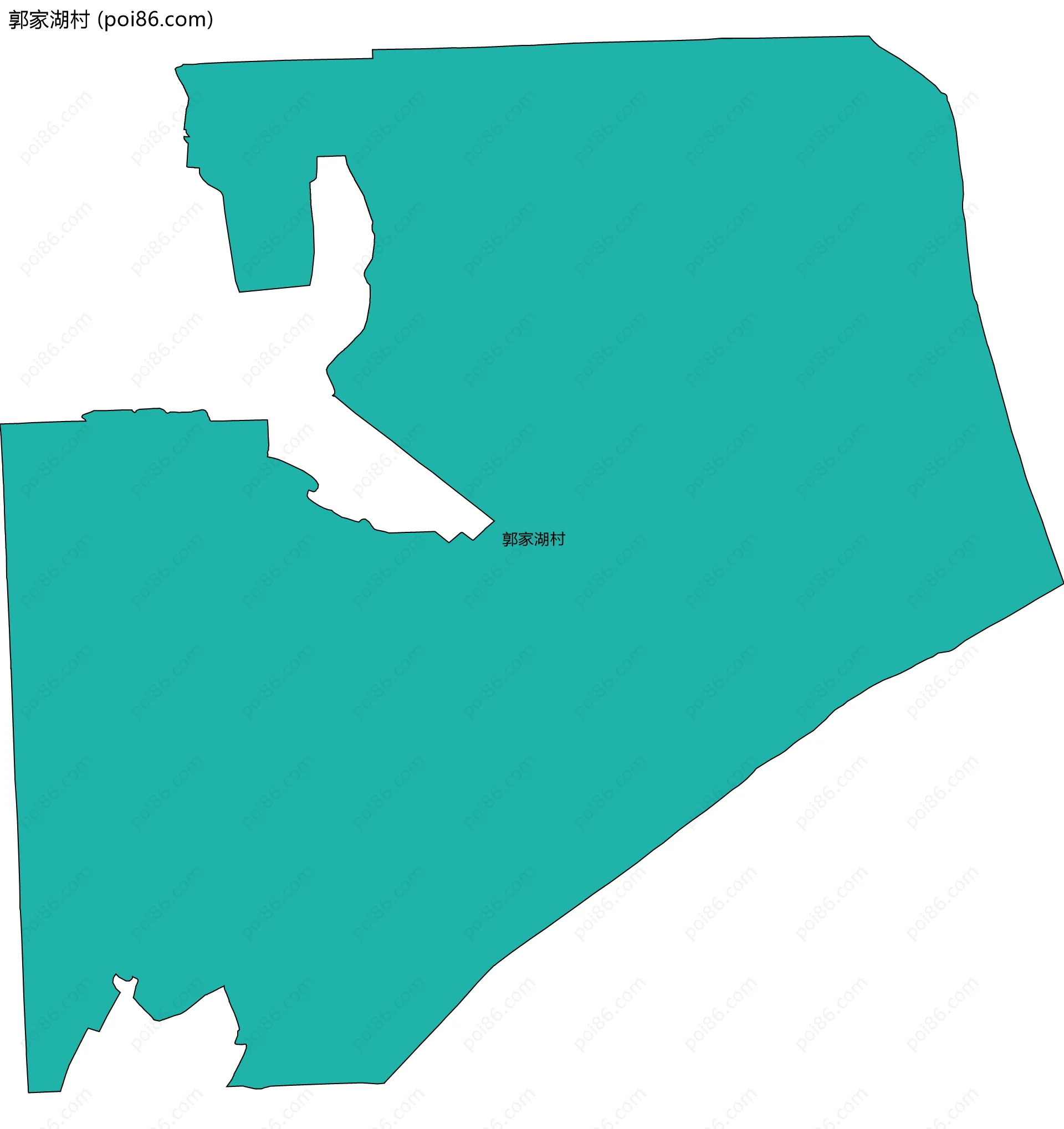 郭家湖村边界地图