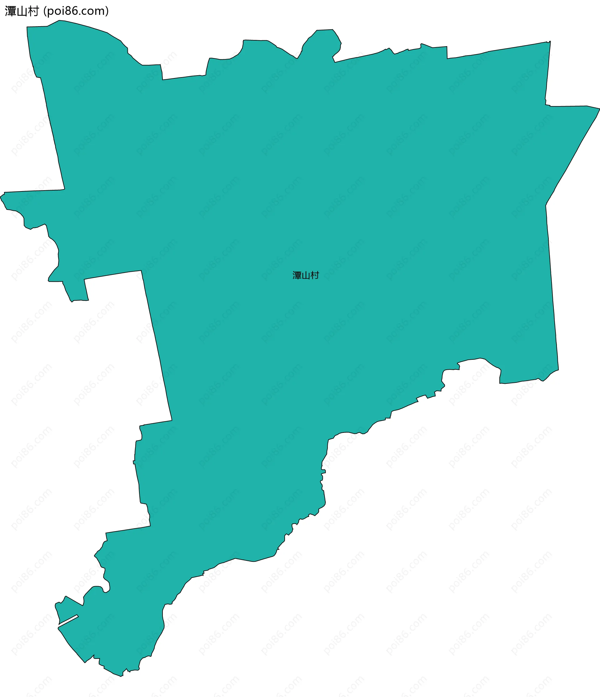 潭山村边界地图