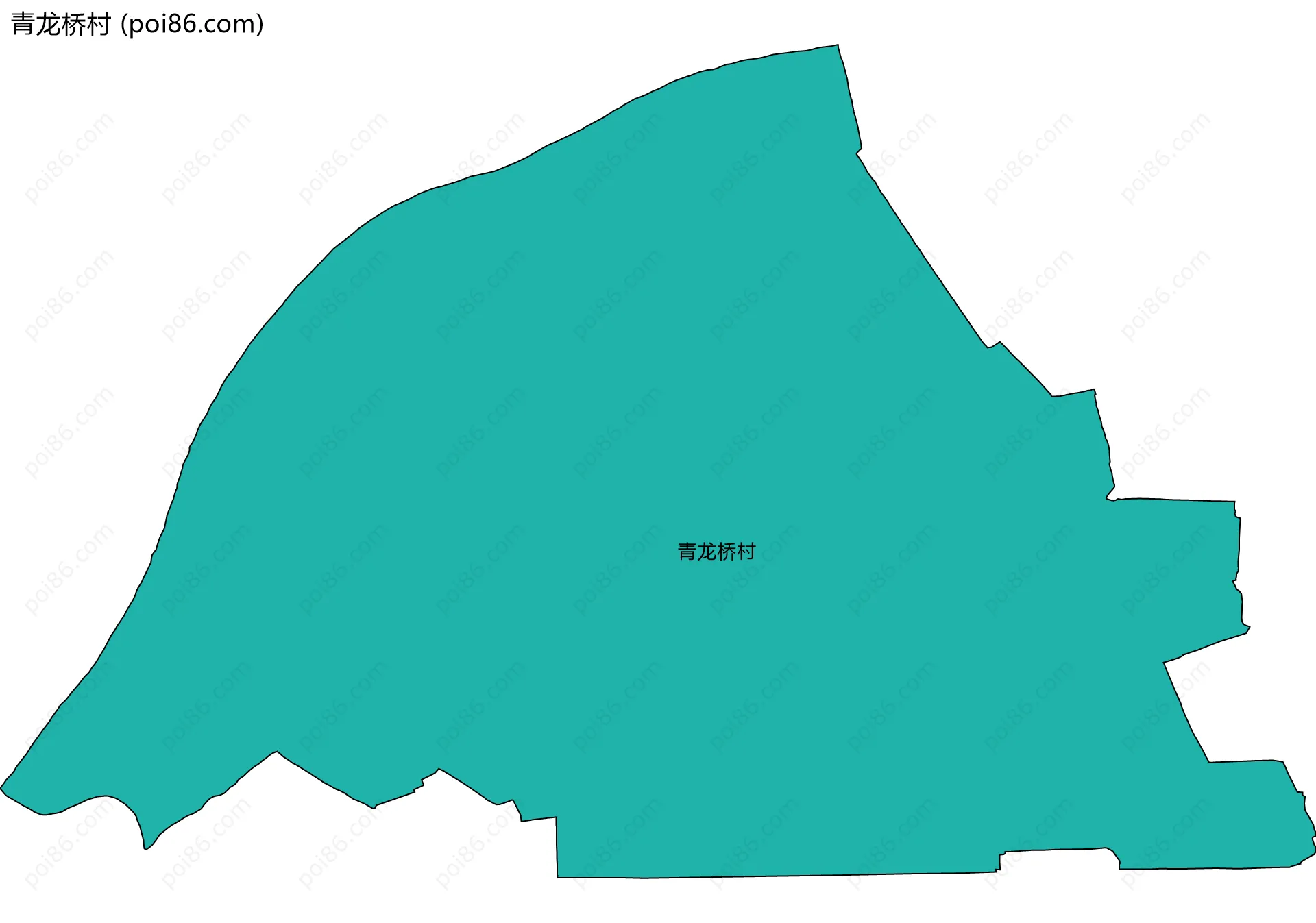 青龙桥村边界地图