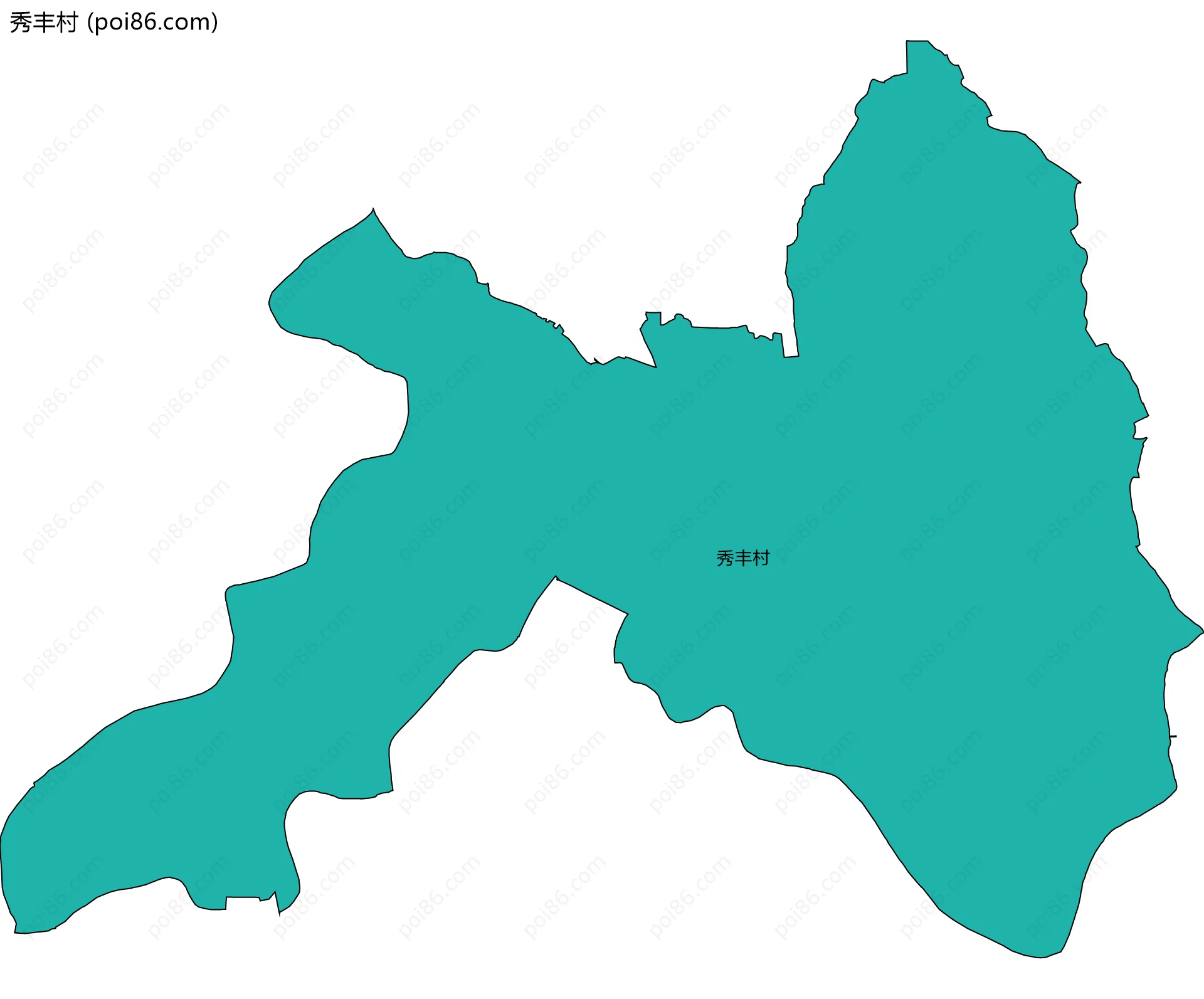 秀丰村边界地图