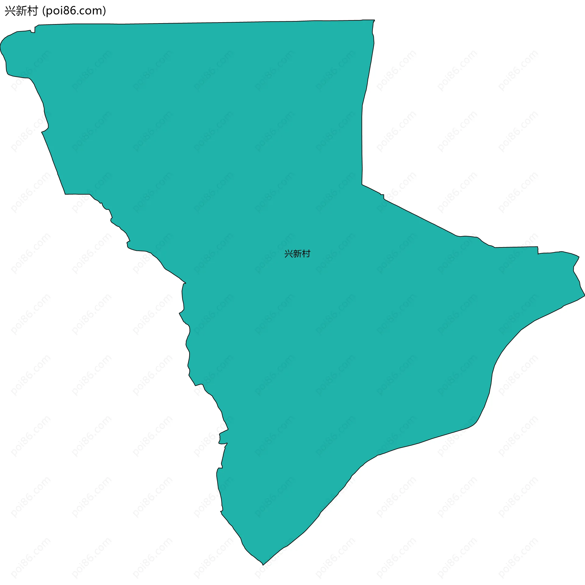 兴新村边界地图