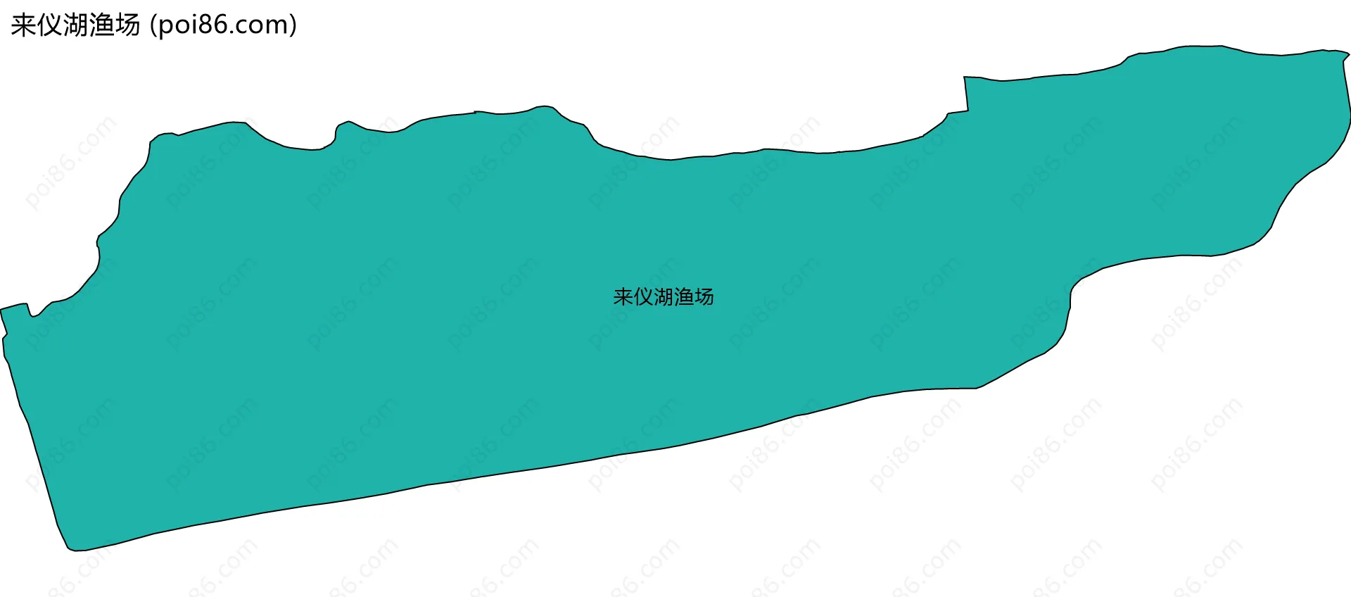 来仪湖渔场边界地图