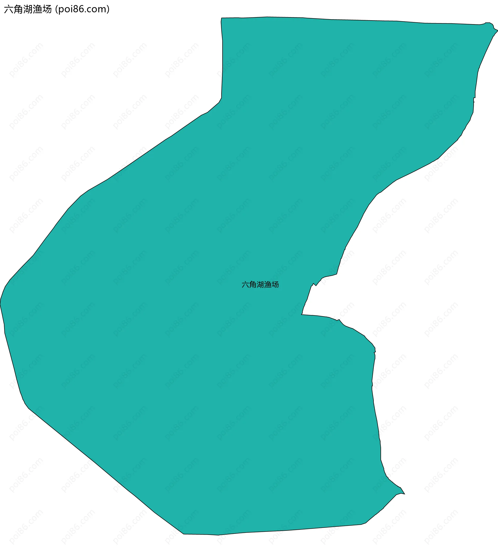 六角湖渔场边界地图