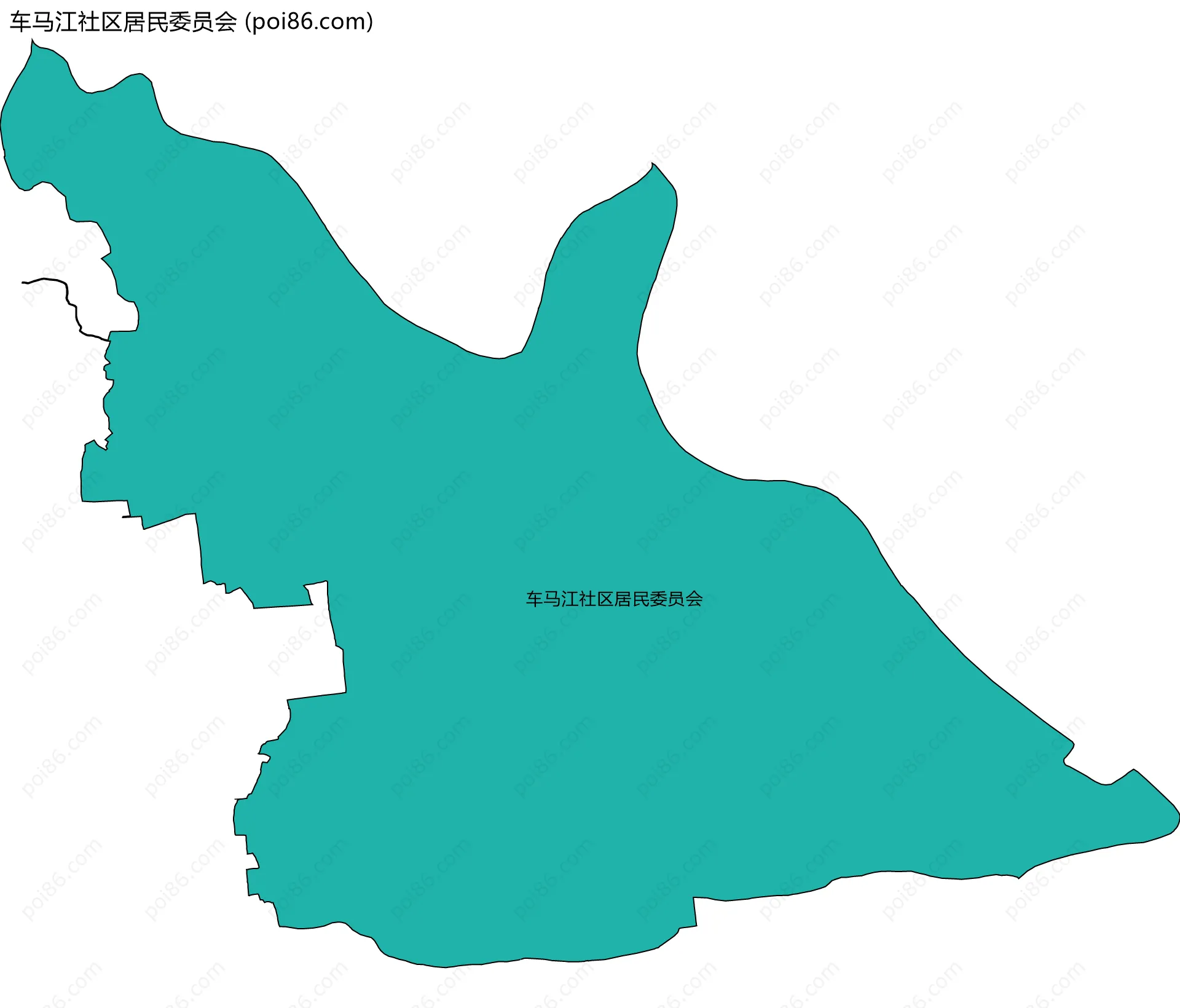 车马江社区居民委员会边界地图
