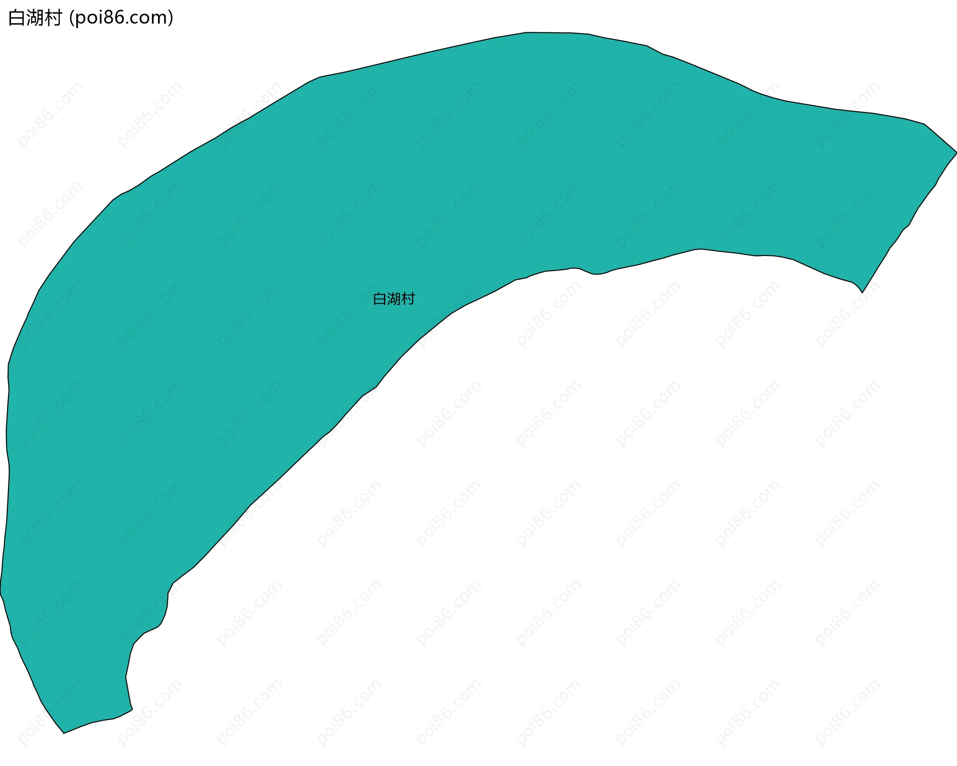 白湖村边界地图
