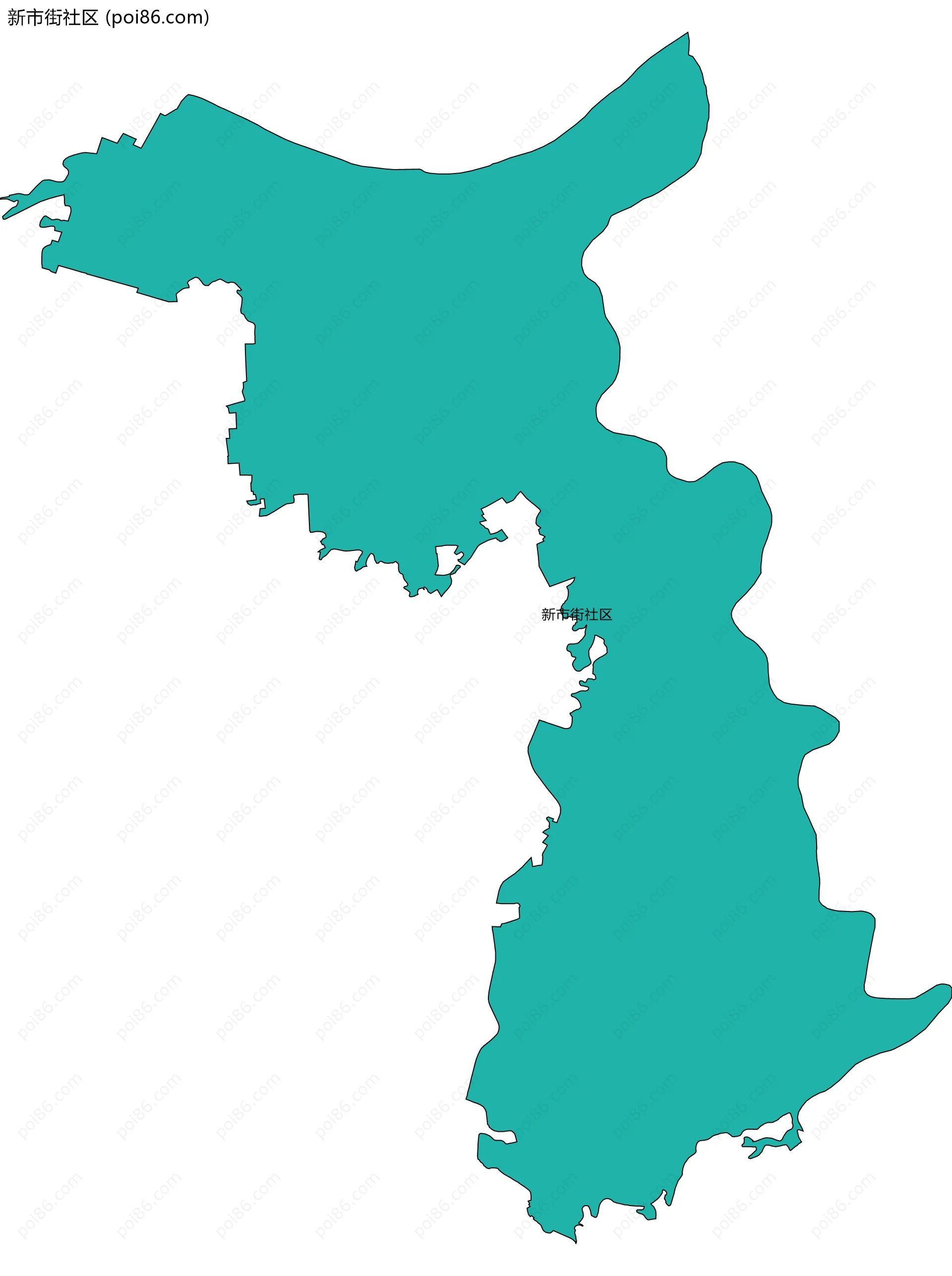新市街社区边界地图