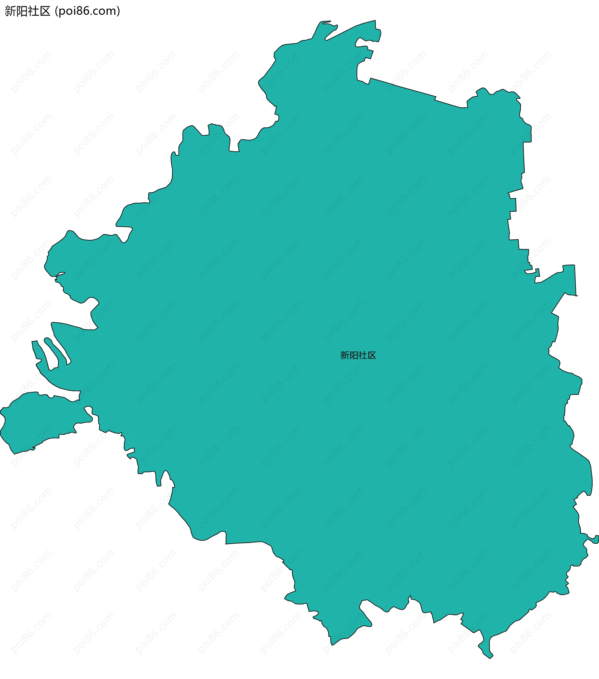 新阳社区边界地图