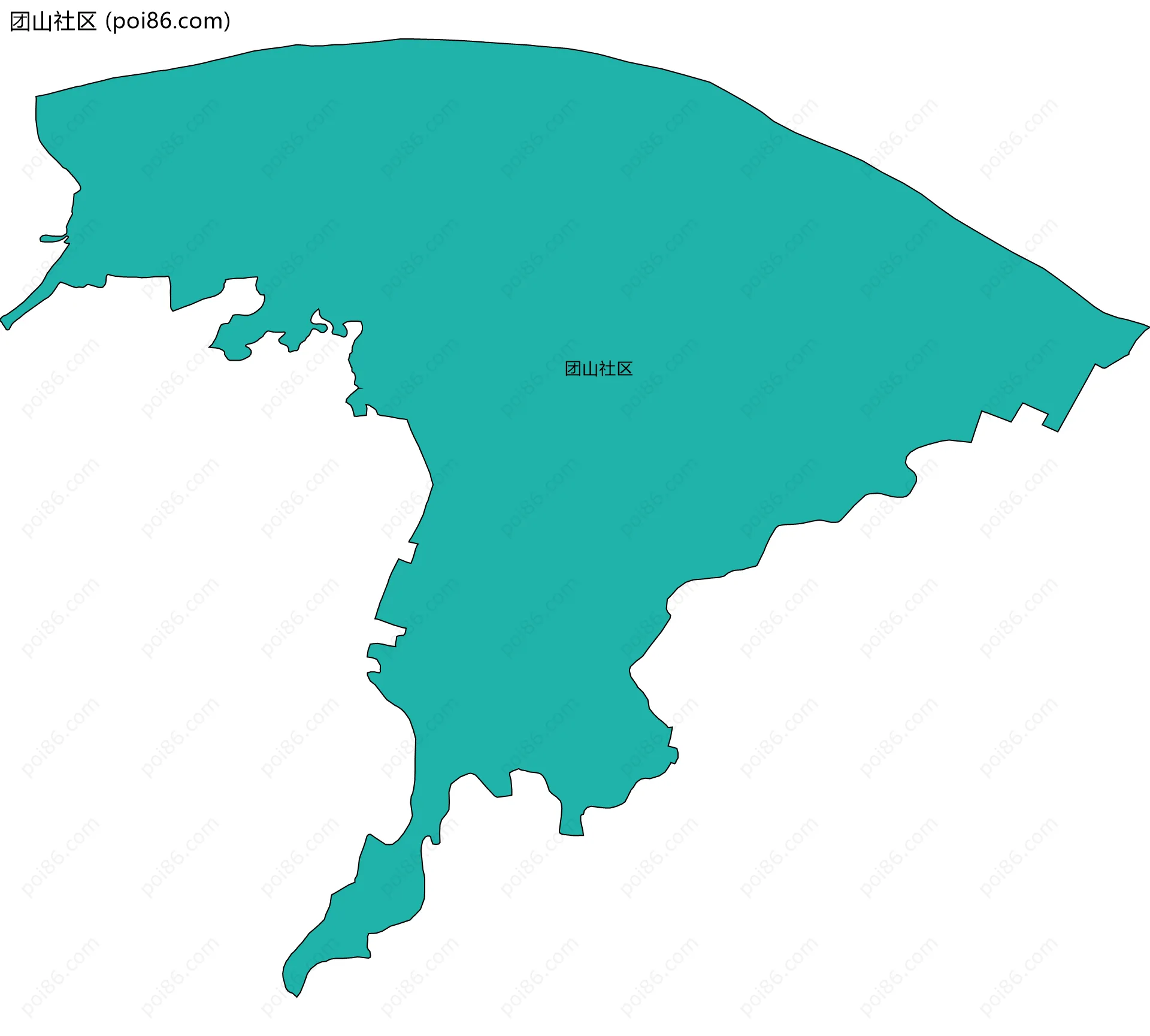 团山社区边界地图