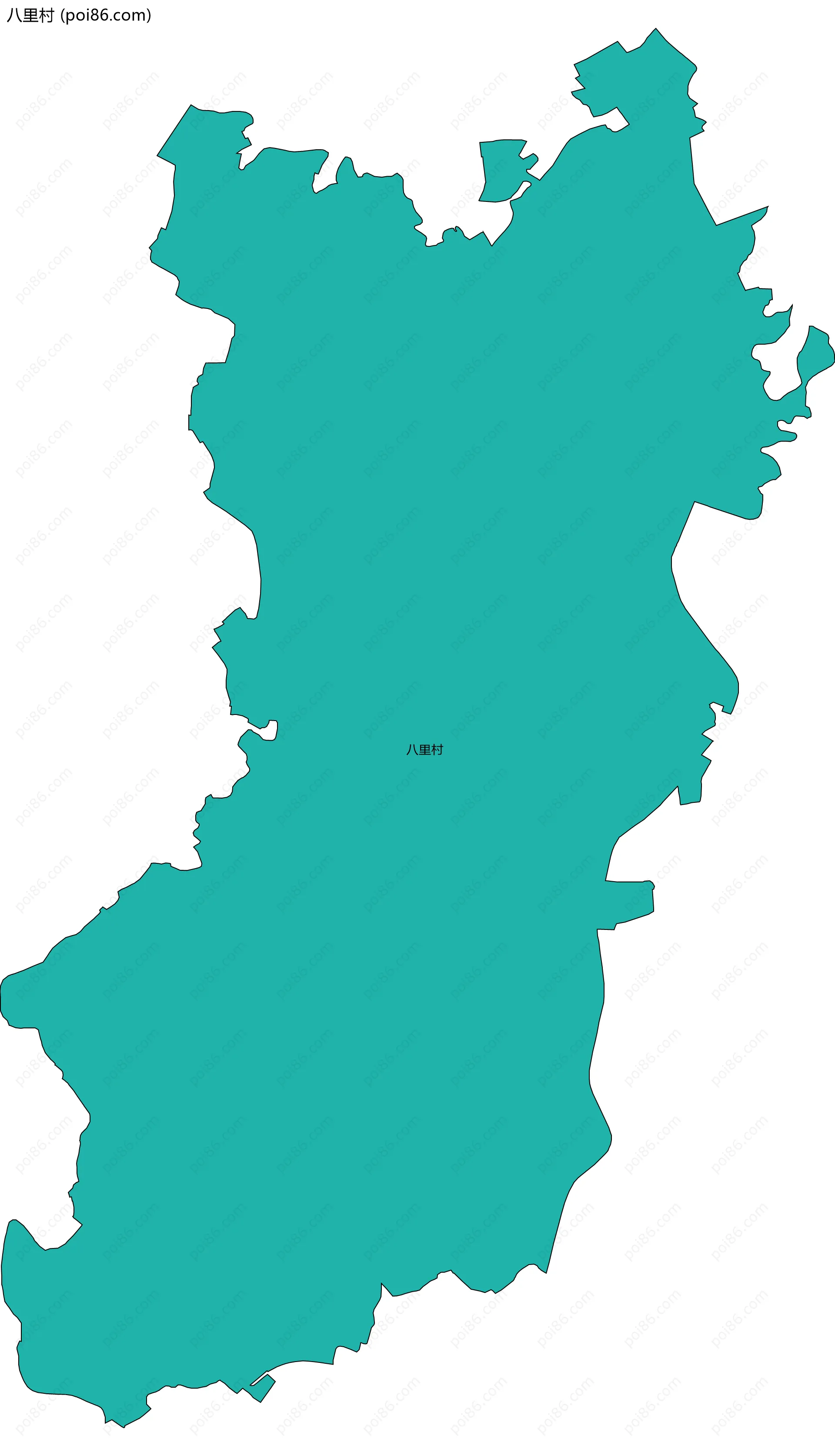 八里村边界地图