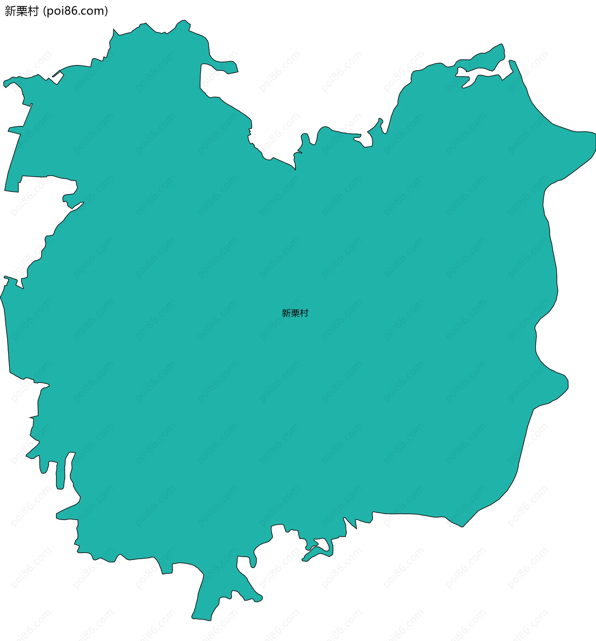 新栗村边界地图